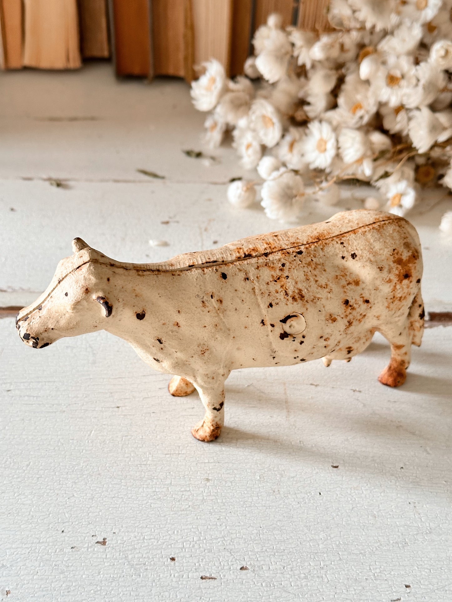 Vintage Cast Iron Cow