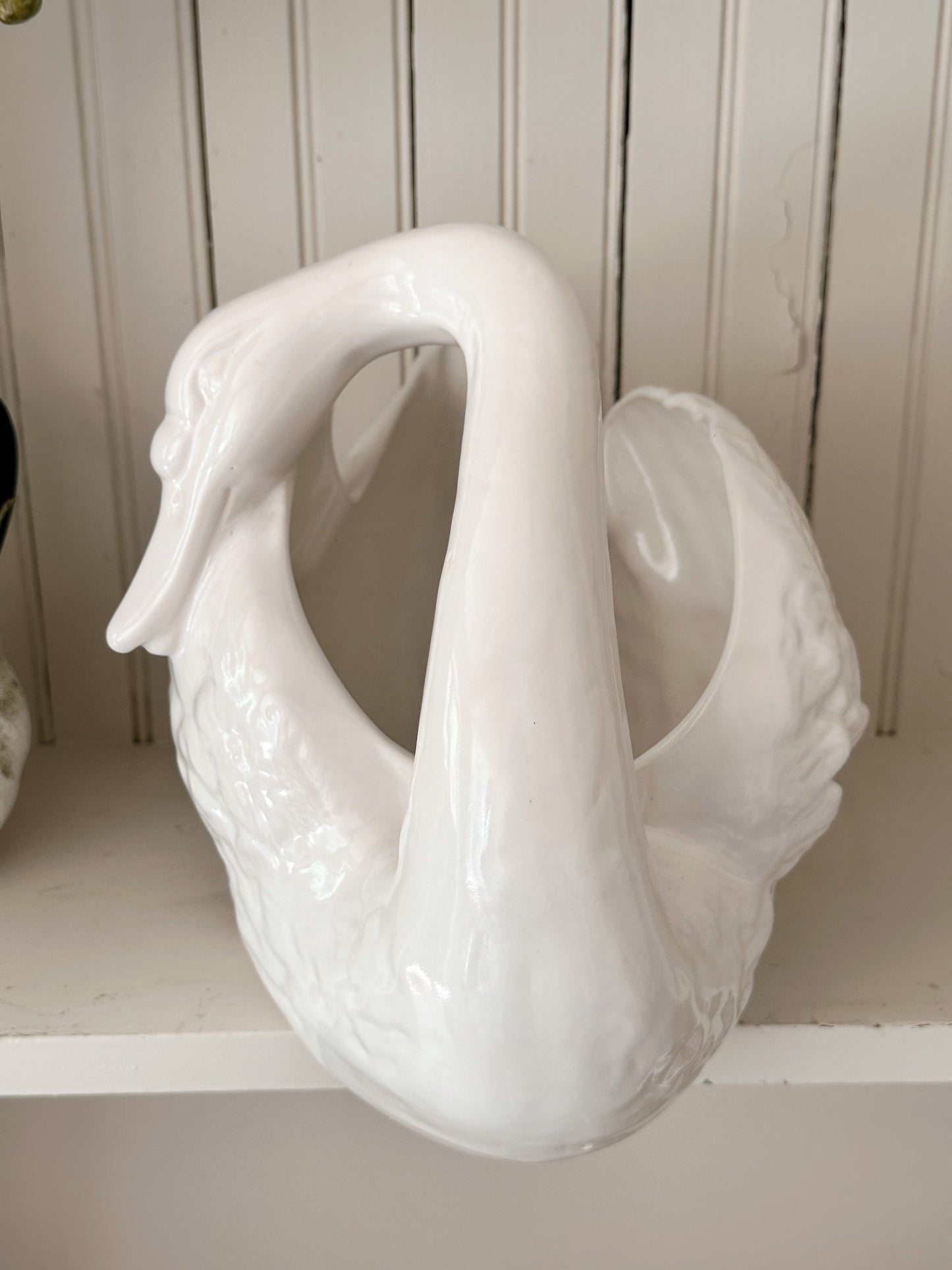 Large Vintage Swan Planter