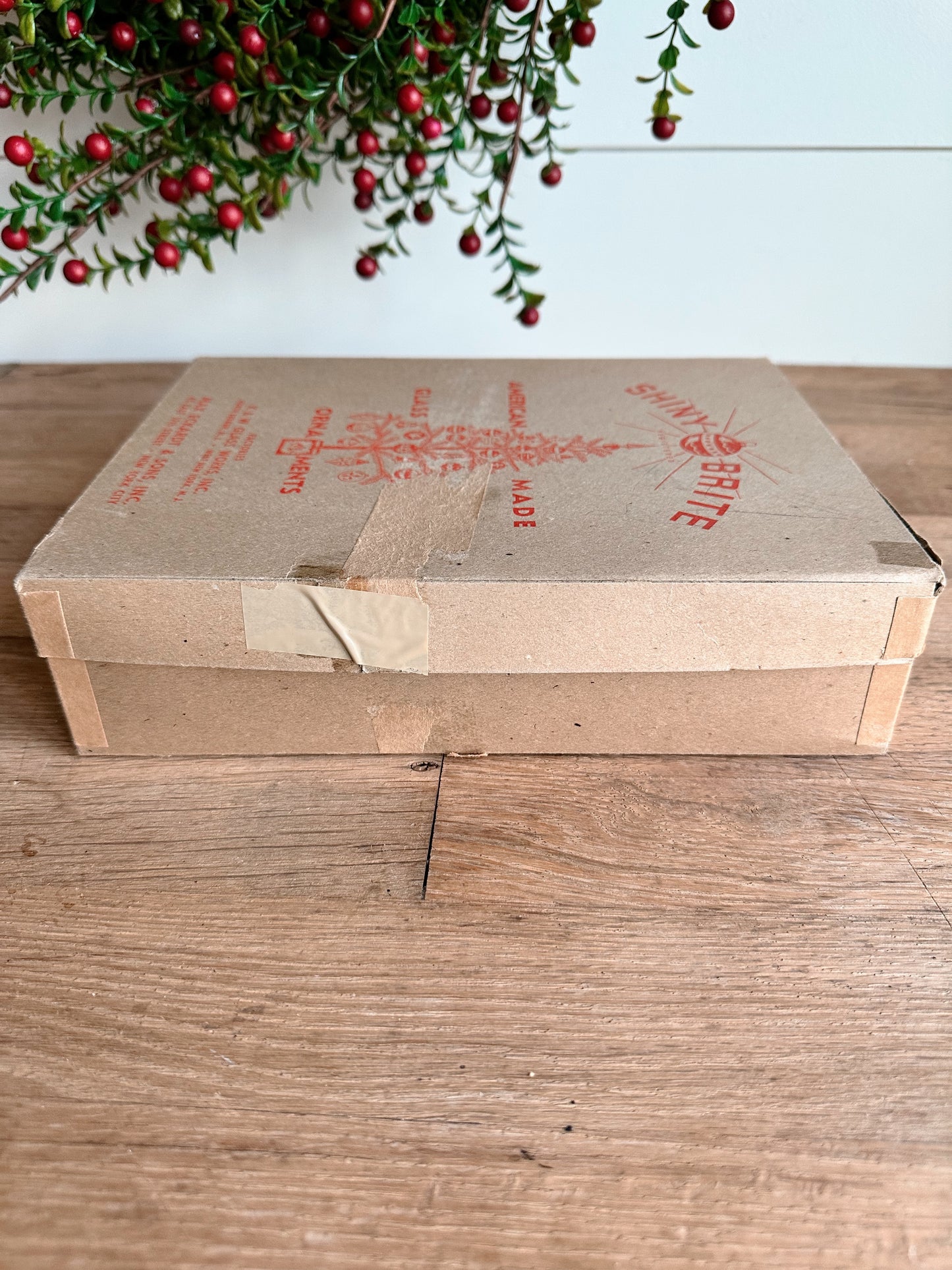 Box of Vintage Shiny Brites (3 unmarked)