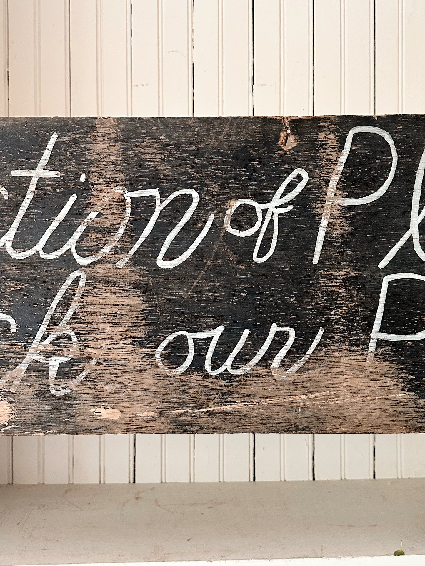 Found Two Sided Chippy Plant Sign