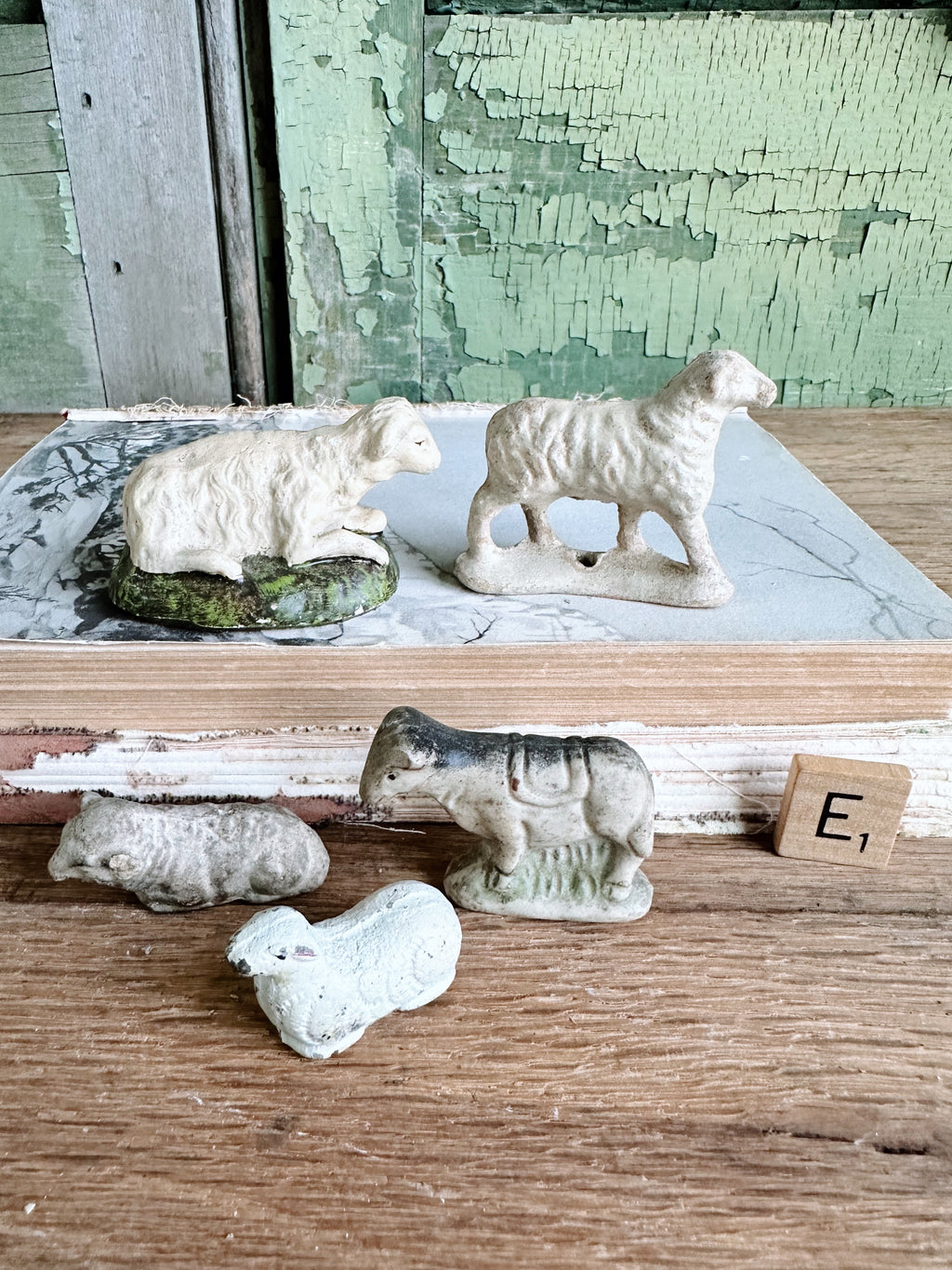 Collection of Five Vintage Sheep