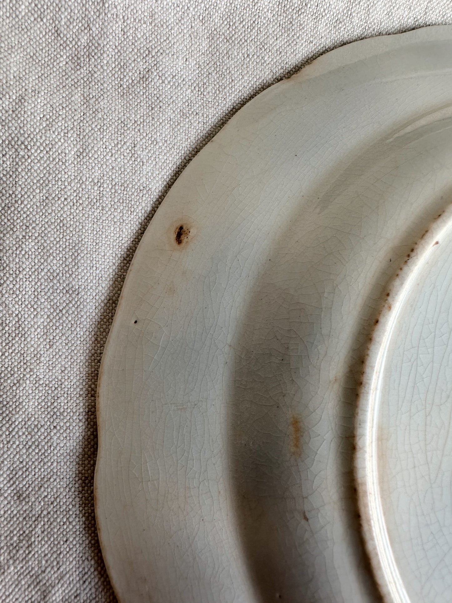 Pair of Antique English Onion Ware Plates