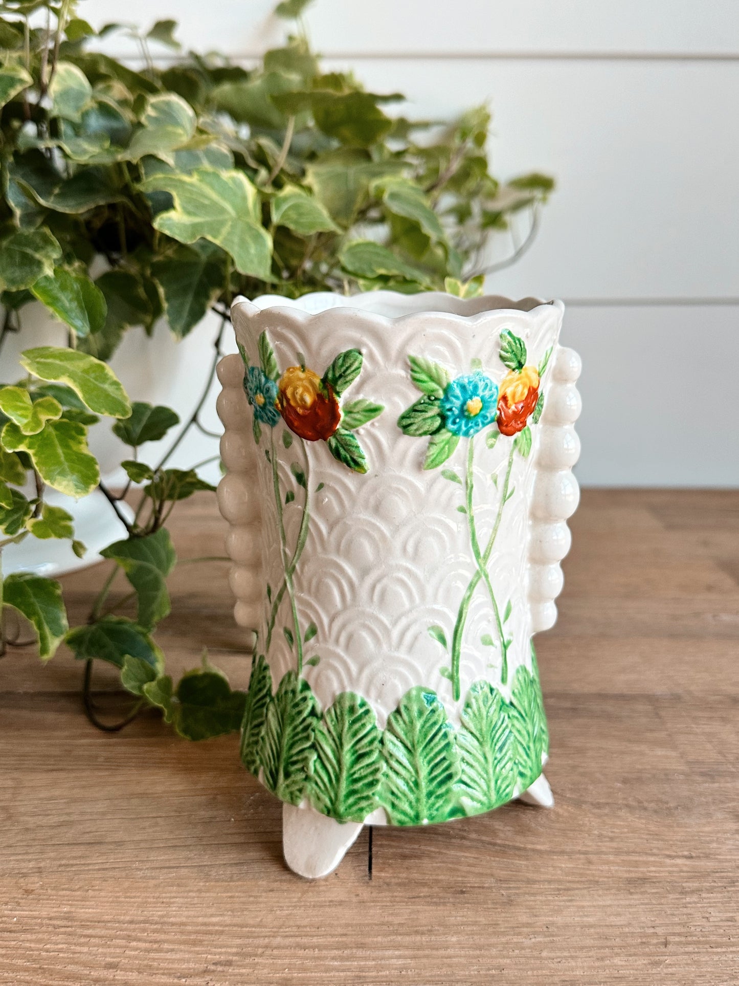Vintage Spring Footed Vase (Japan)