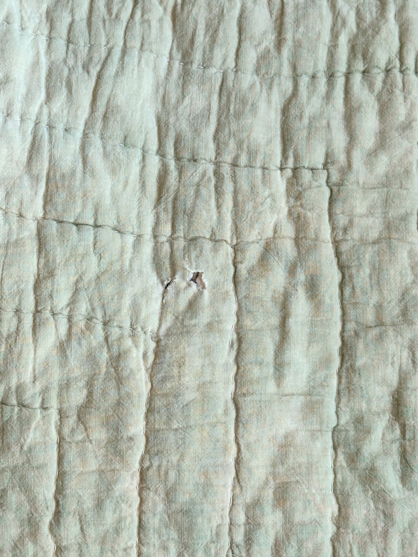 1930s Hand-Quilted Sampler Patchwork Feed Sack Quilt