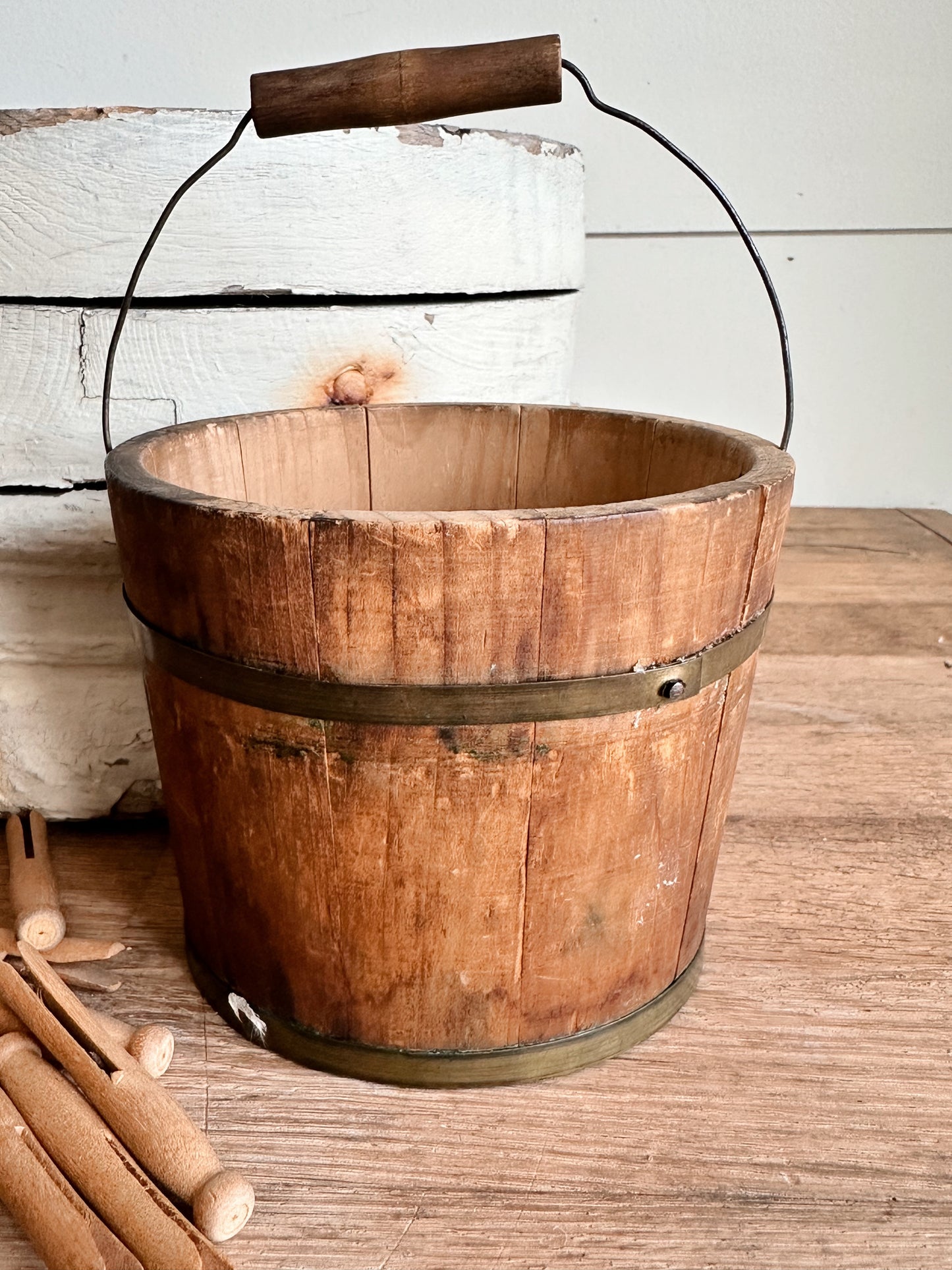 Collection of Antique Miniature Wood Laundry Items