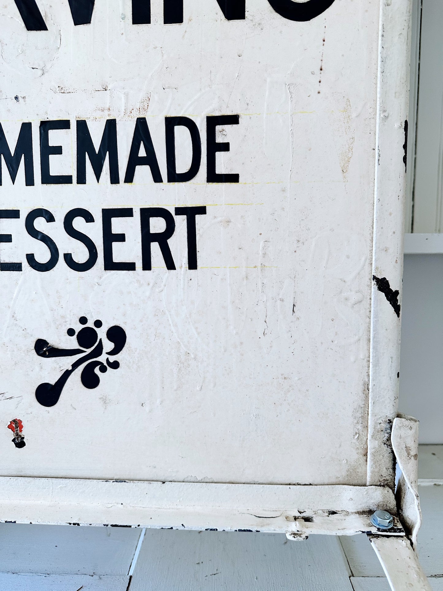 Amazing Two Sided Vintage Standing Restaurant Sign