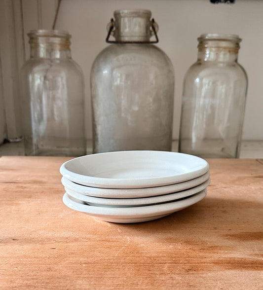 Stack of Four Chunky Ironstone Oval Plates