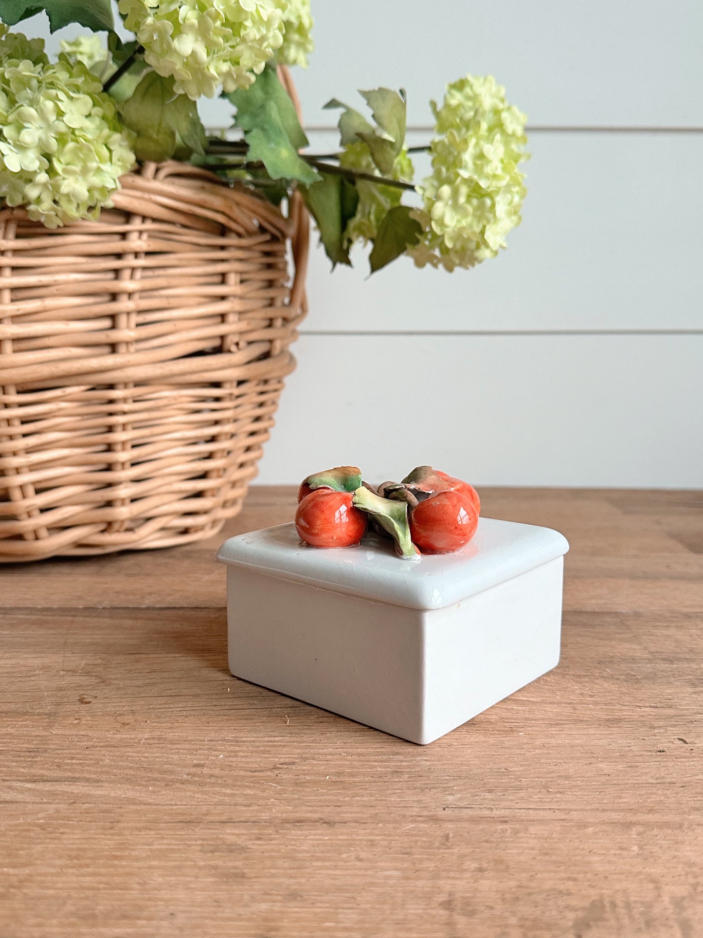 Hand Poured Peach Marmalade in a Vintage Italian Trinket Box