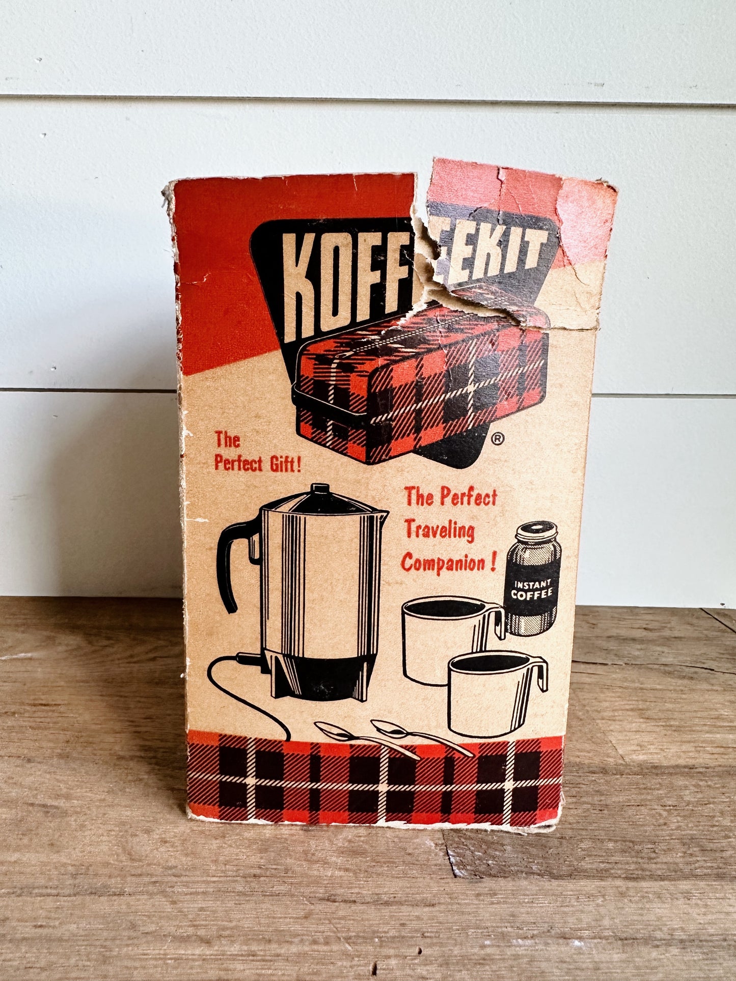 Complete Vintage Koffee Traveling Percolator Kit