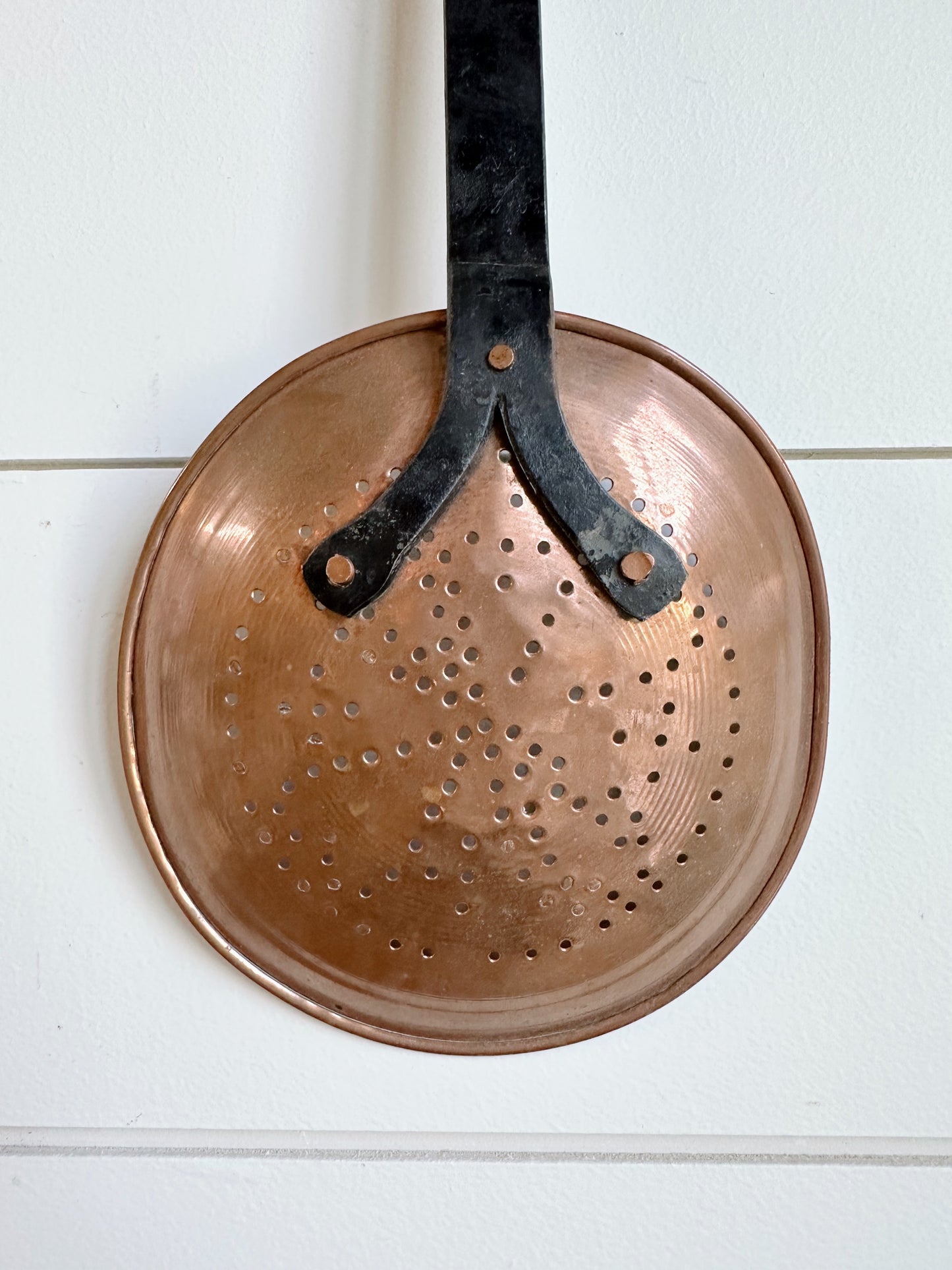 Collection of Three Vintage Copper & Iron Utensils