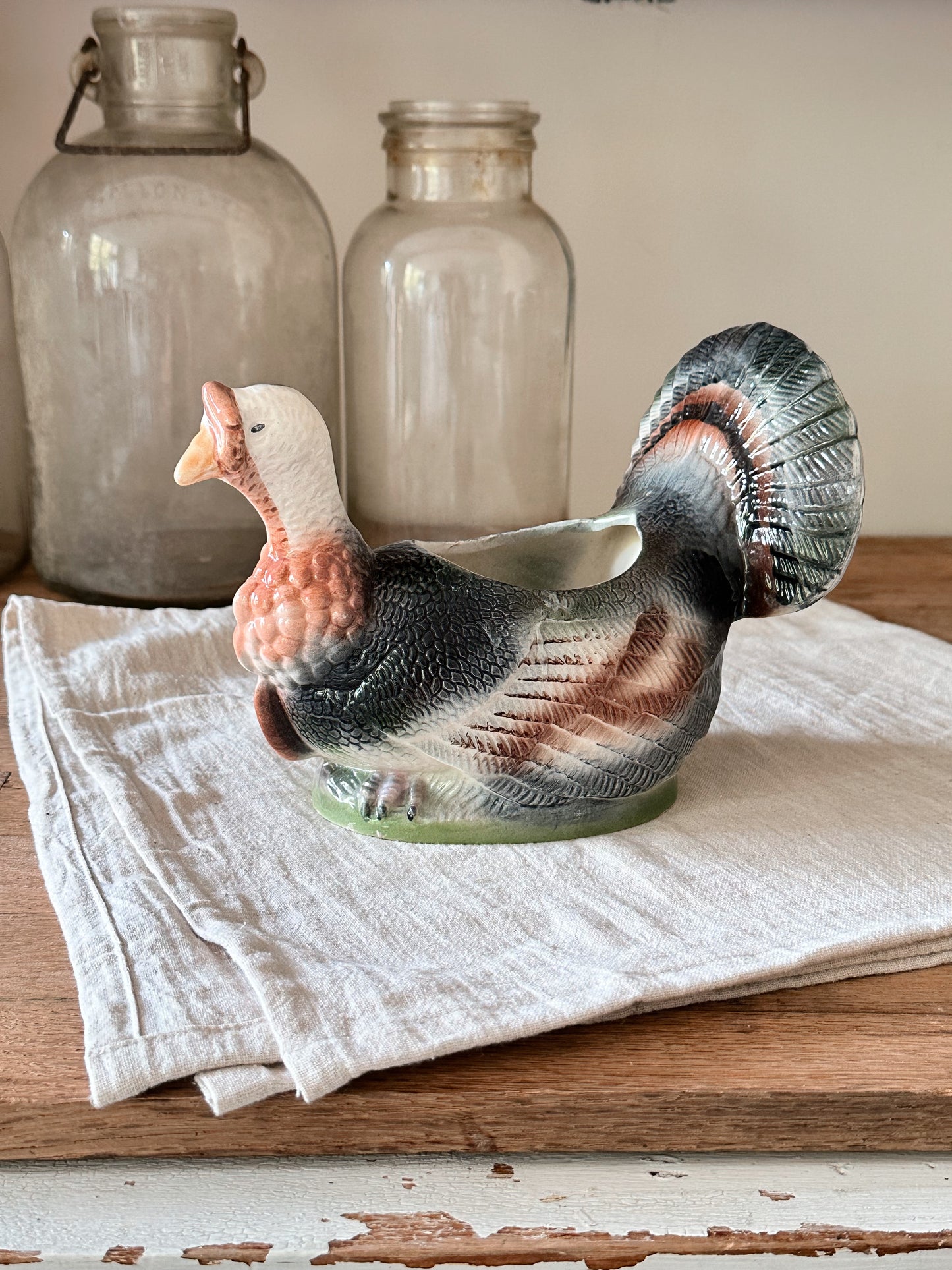 Vintage Turkey Planter