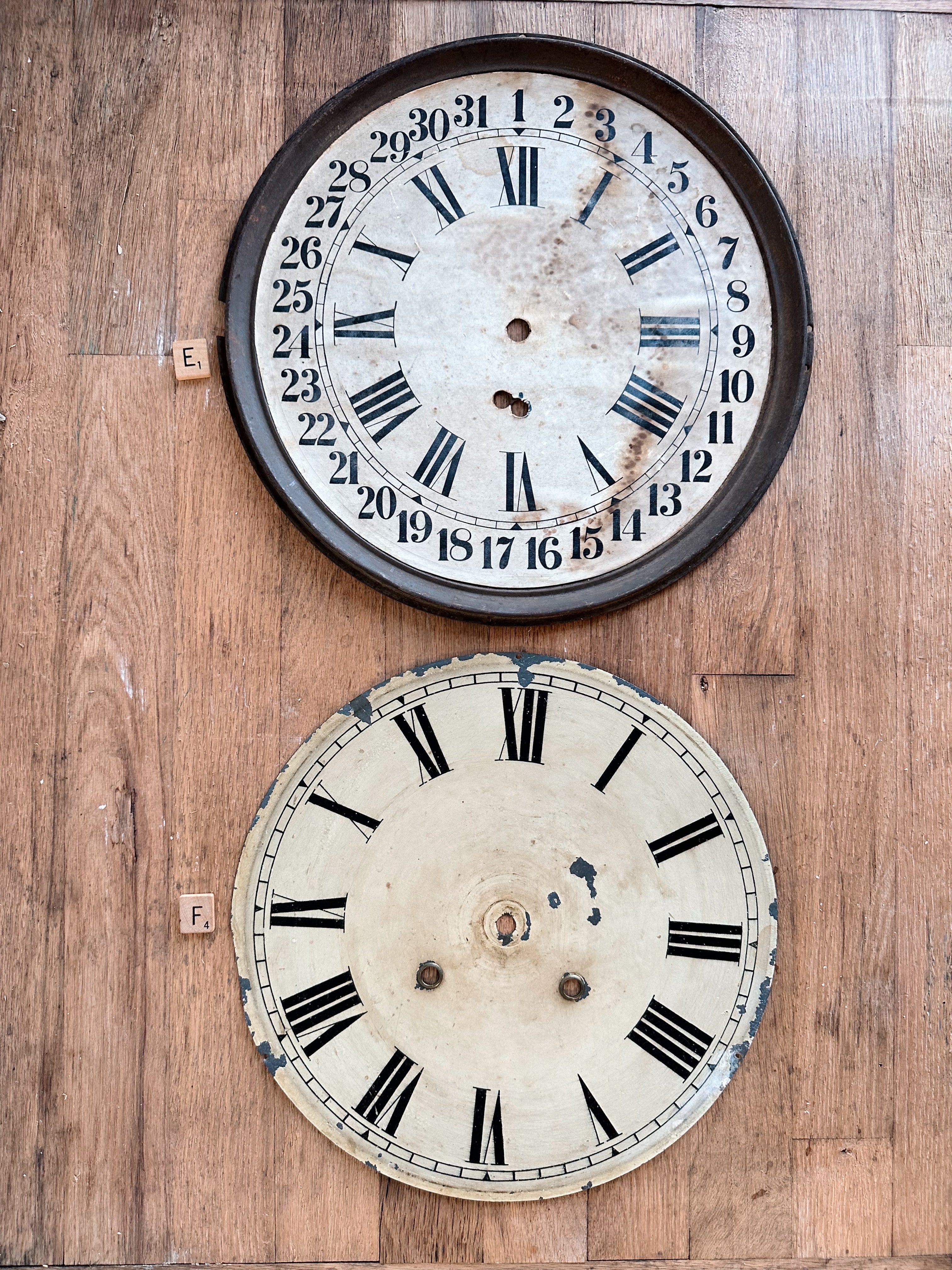 Large Vintage Clock Faces