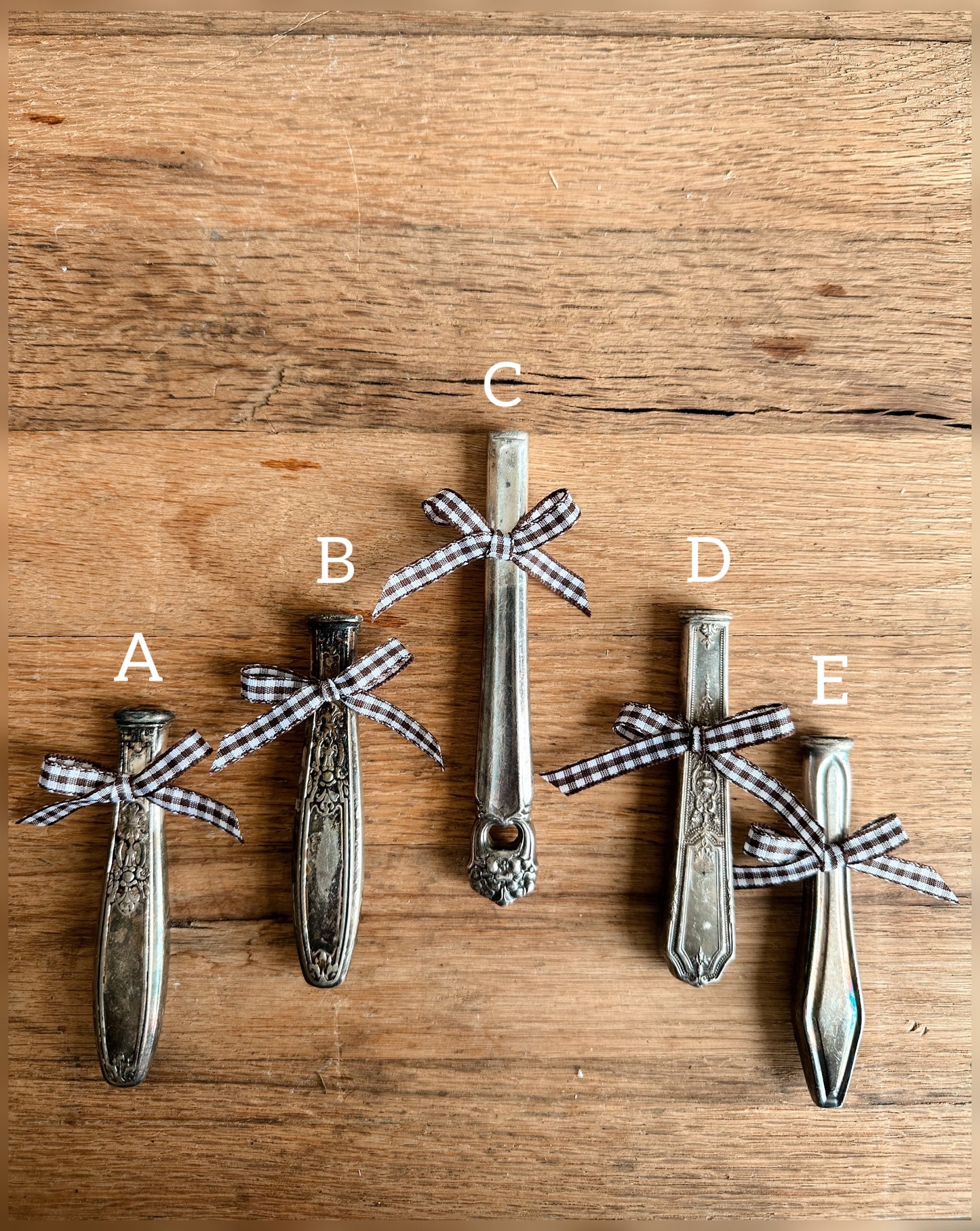 Salvage Silver Plate Bud Vase Magnets