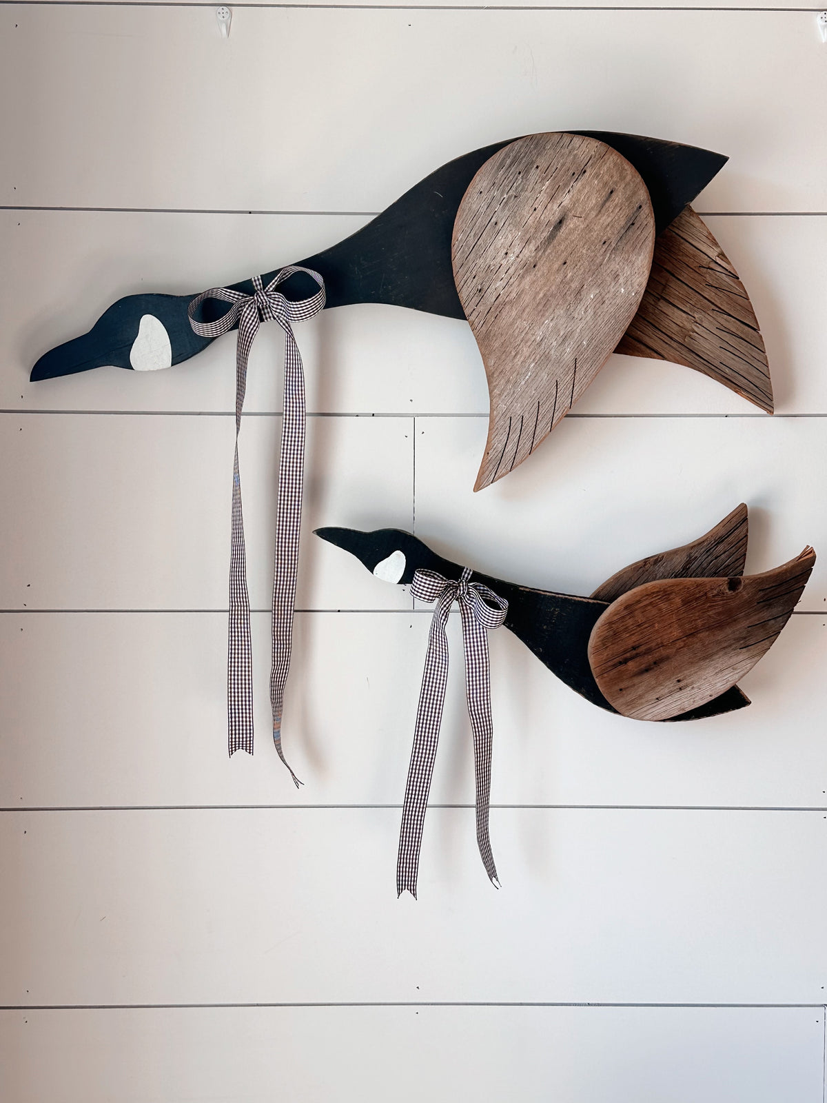 Vintage Wooden Geese Wall Hangings