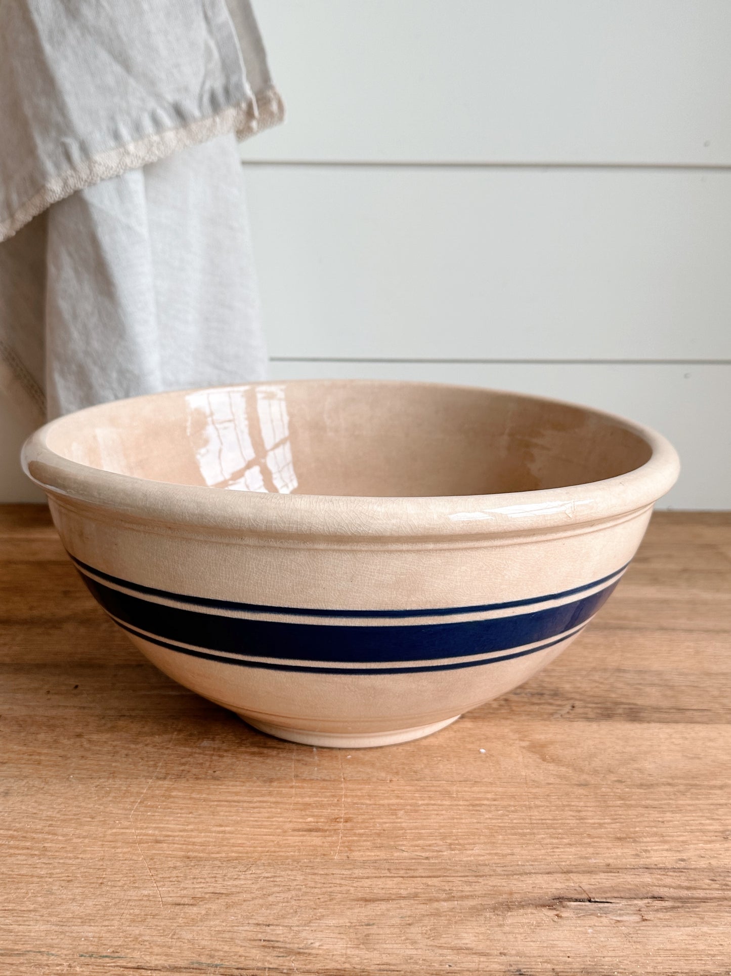 Big Beautiful Vintage Stoneware Bowl