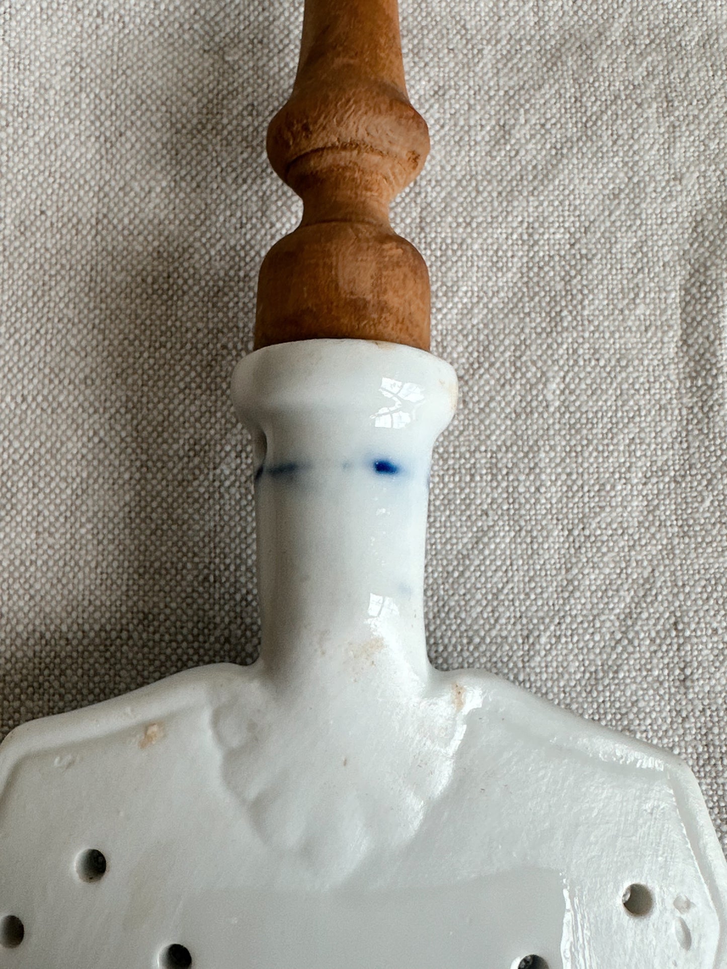 Antique Onion Ware Slotted Server
