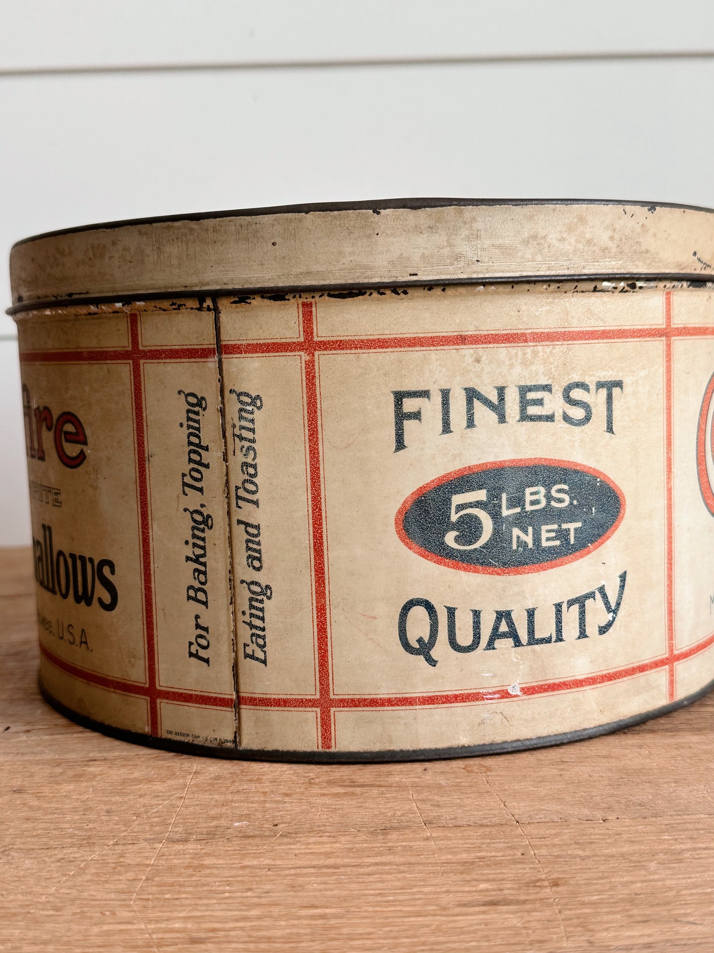 Vintage Campfire Marshmallow Tin