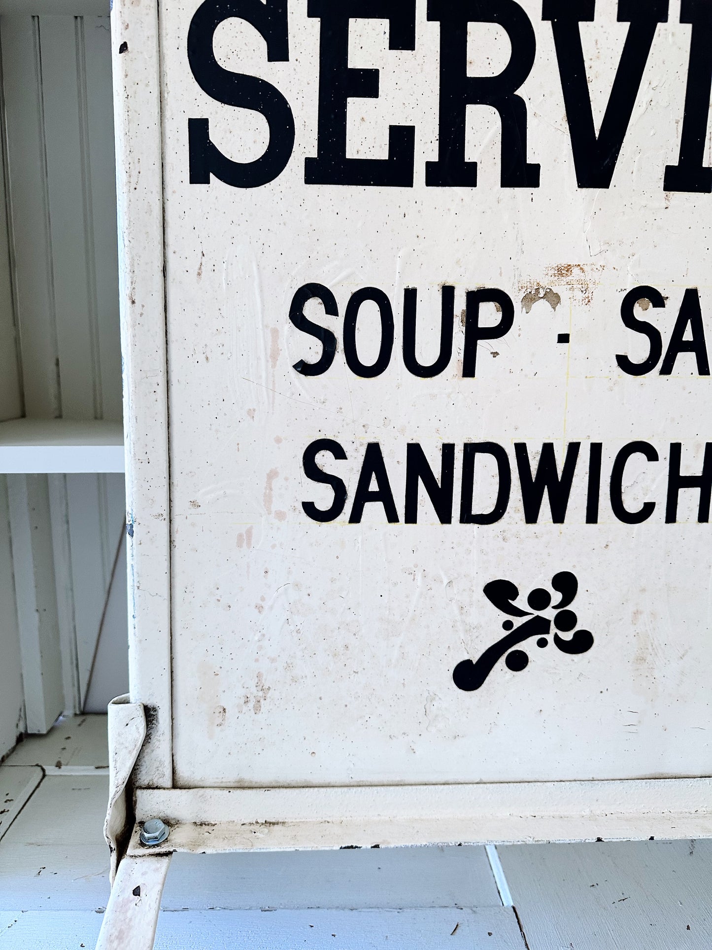 Amazing Two Sided Vintage Standing Restaurant Sign