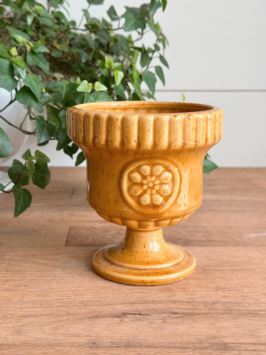 Vintage Mustard Yellow Haeger Planter