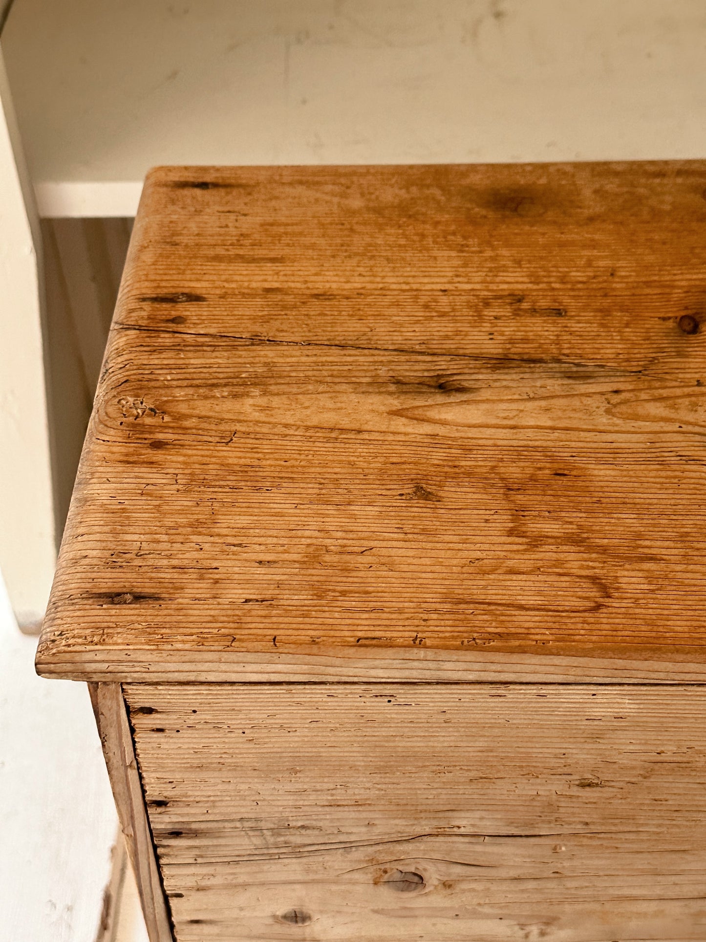 Vintage Pine Table Top Size Chest of Drawers