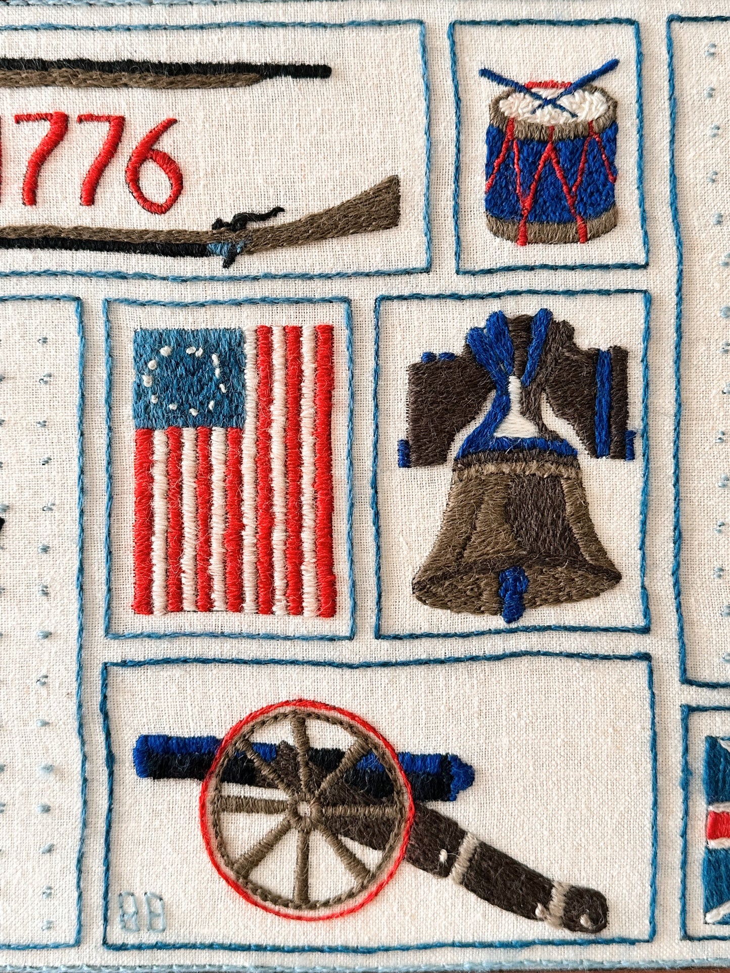 Vintage Americana Crewel Work