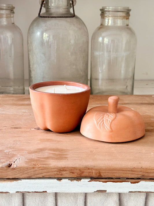 Apple Orchard Candle in a Terra Cotta Apple Canister