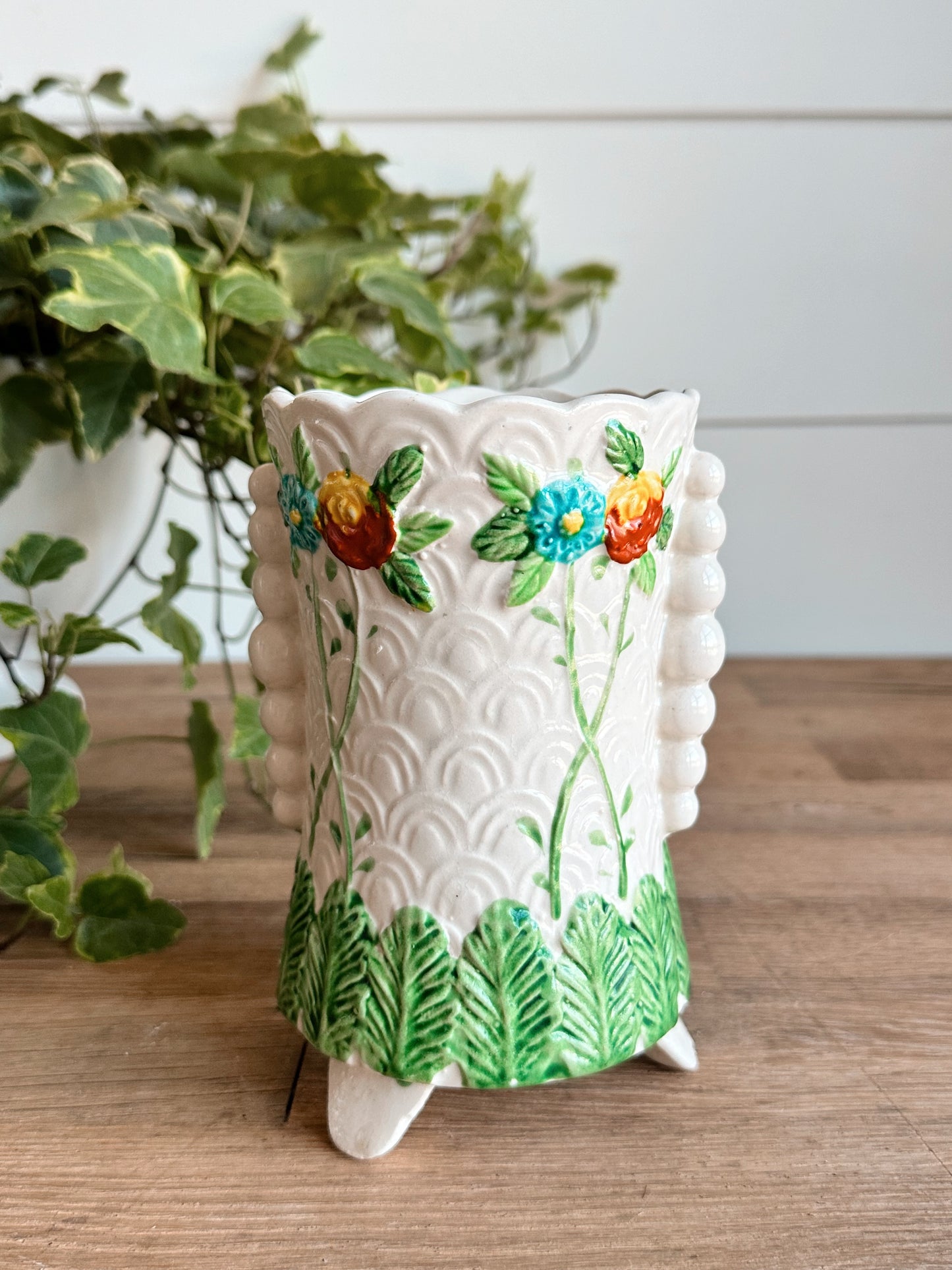 Vintage Spring Footed Vase (Japan)