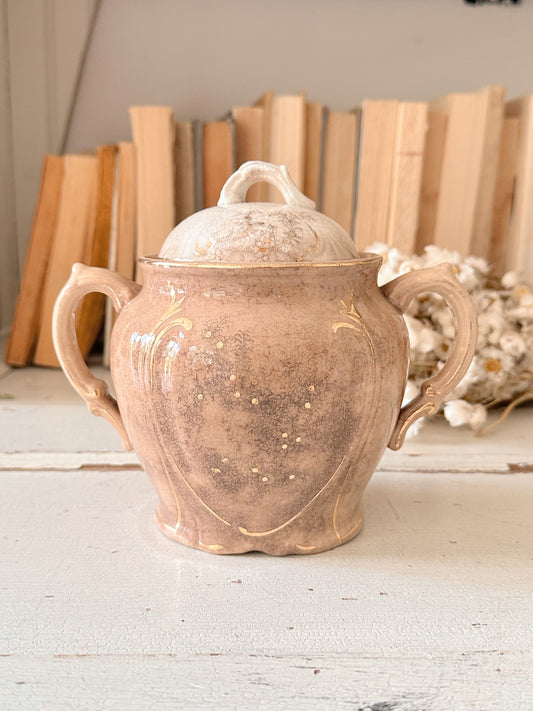 Antique Ironstone Sugar Bowl