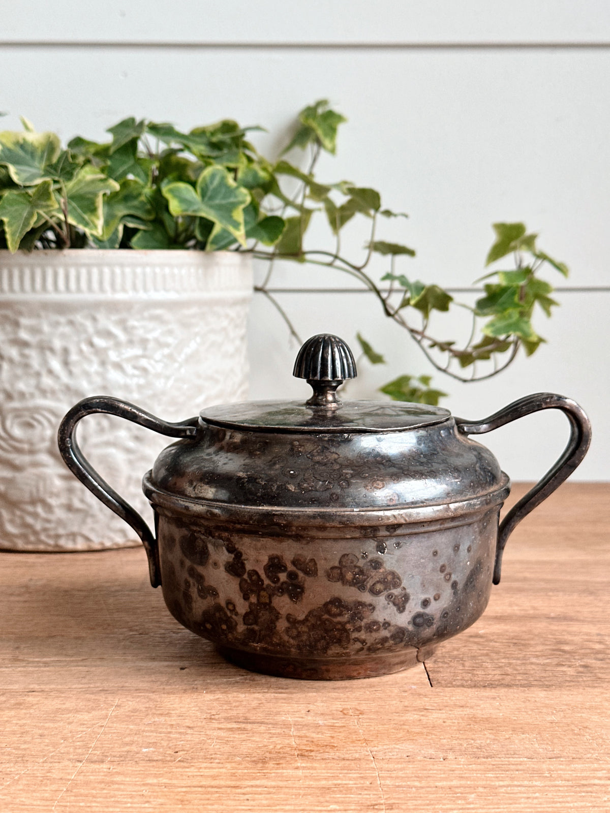 Vintage Reed & Barton Silver Soldered US Navy Sugar Bowl