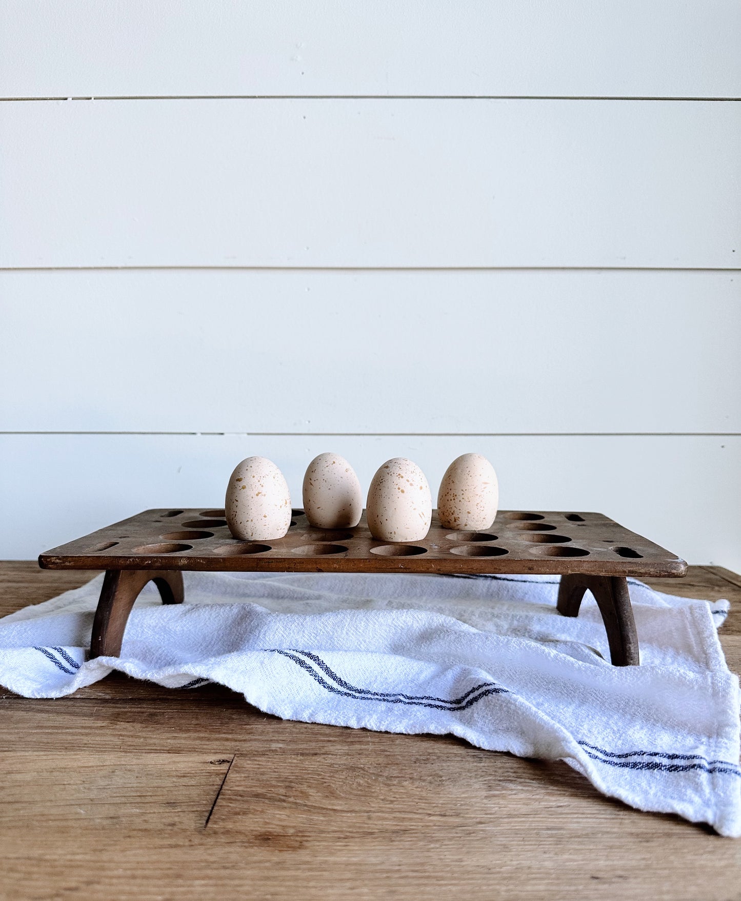 19th Century Antique Edwardian Treen Egg Holder (2 dozen size)