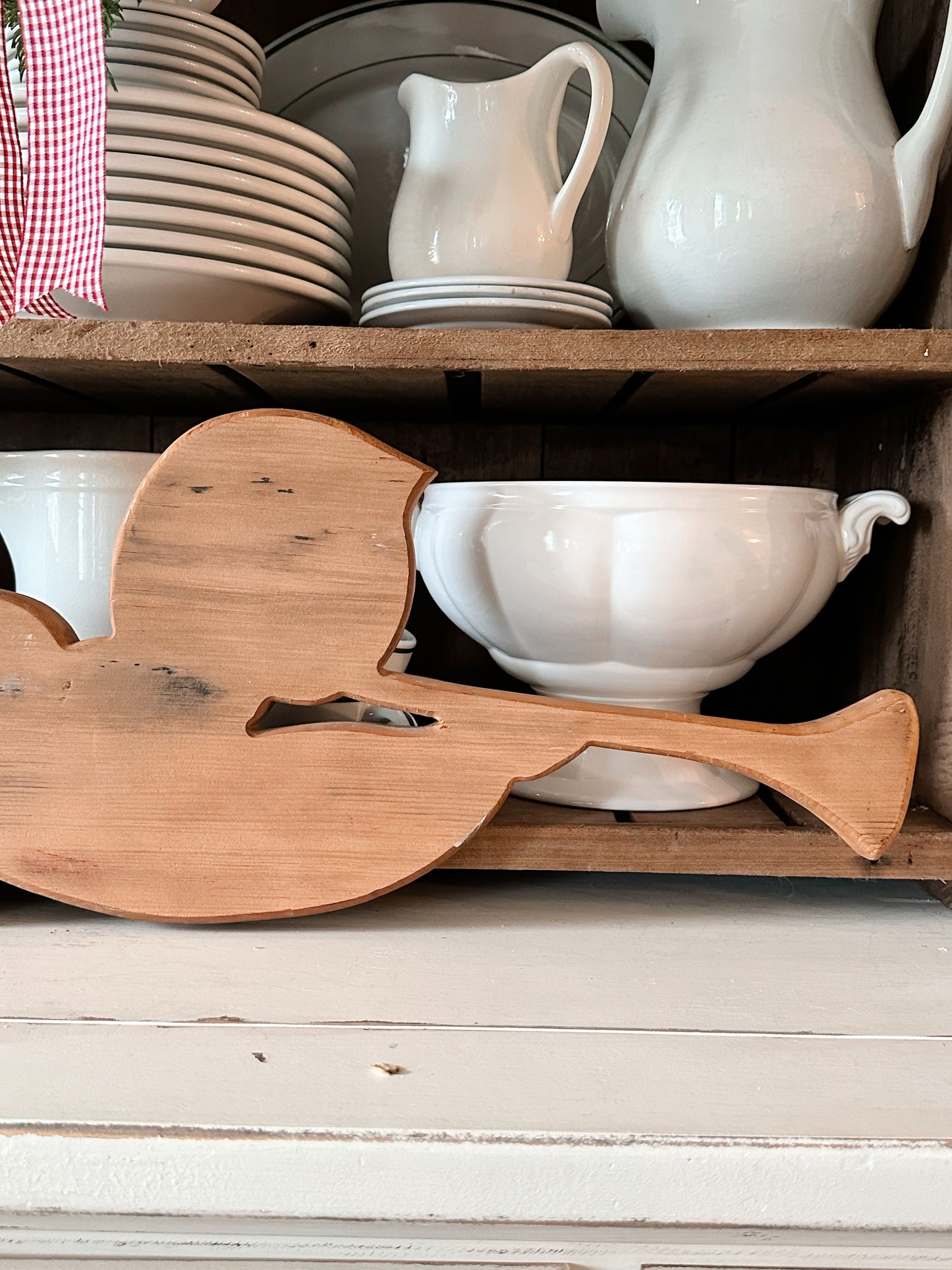 Vintage Wooden Angel Wall Hanging