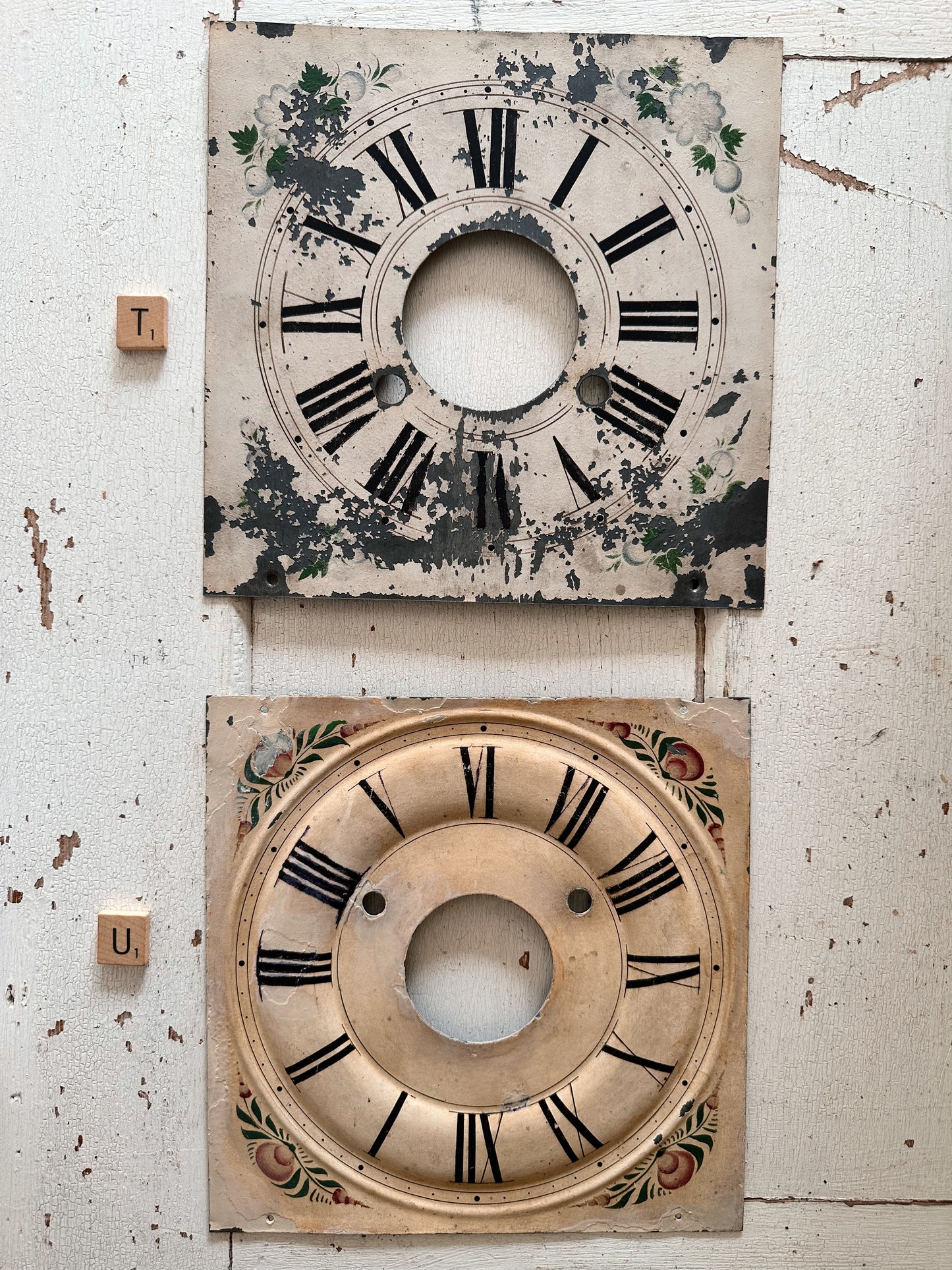 Vintage Metal Clock Faces