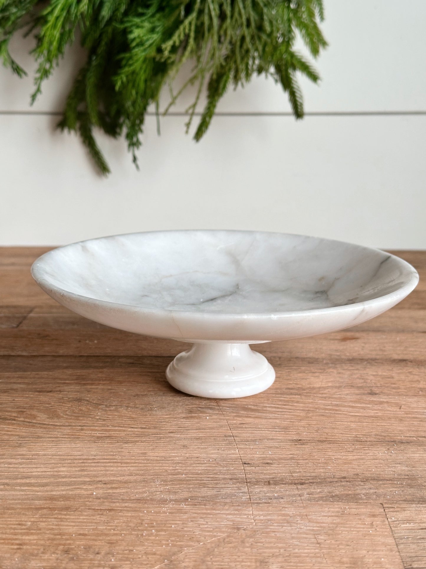 Vintage Marble Pedestal Dish