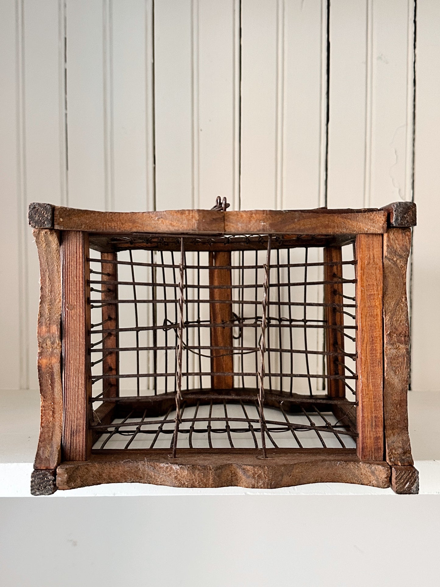 Vintage Wood Birdcage