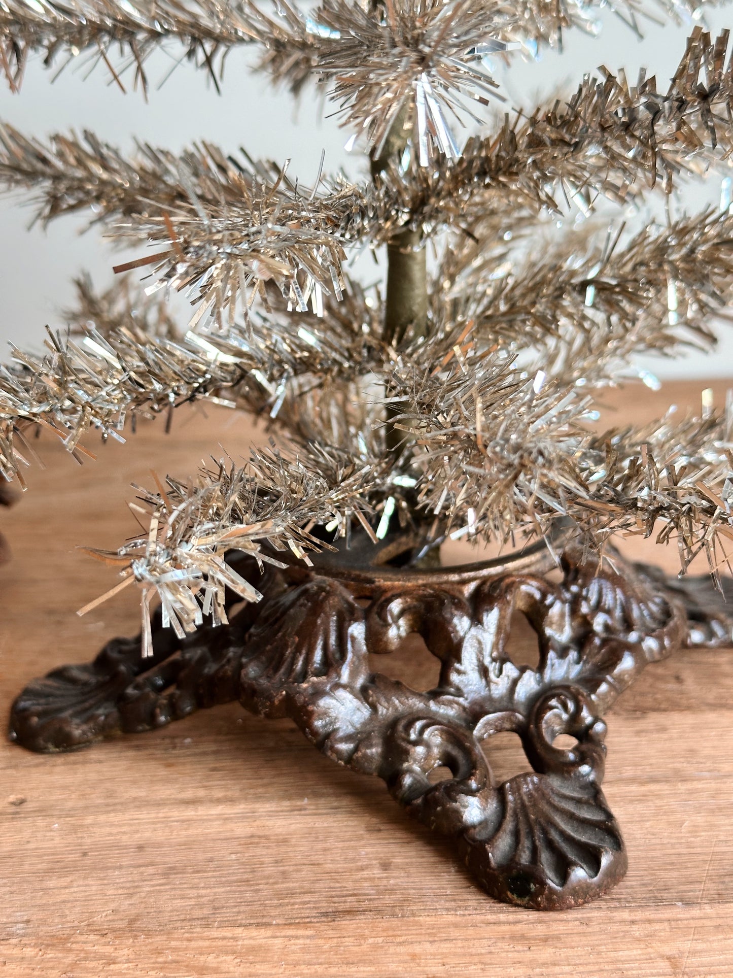Vintage Iron Tinsel Tree