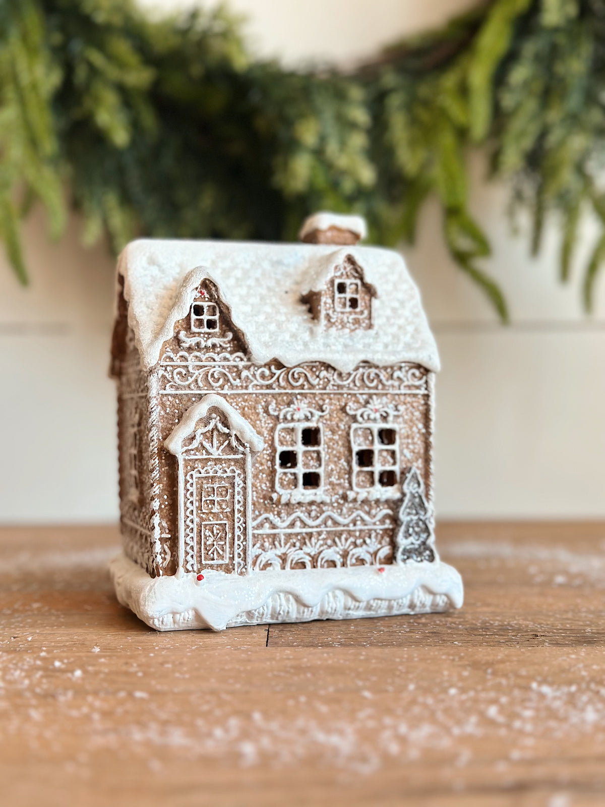 Sugared Light Up Gingerbread Cottage
