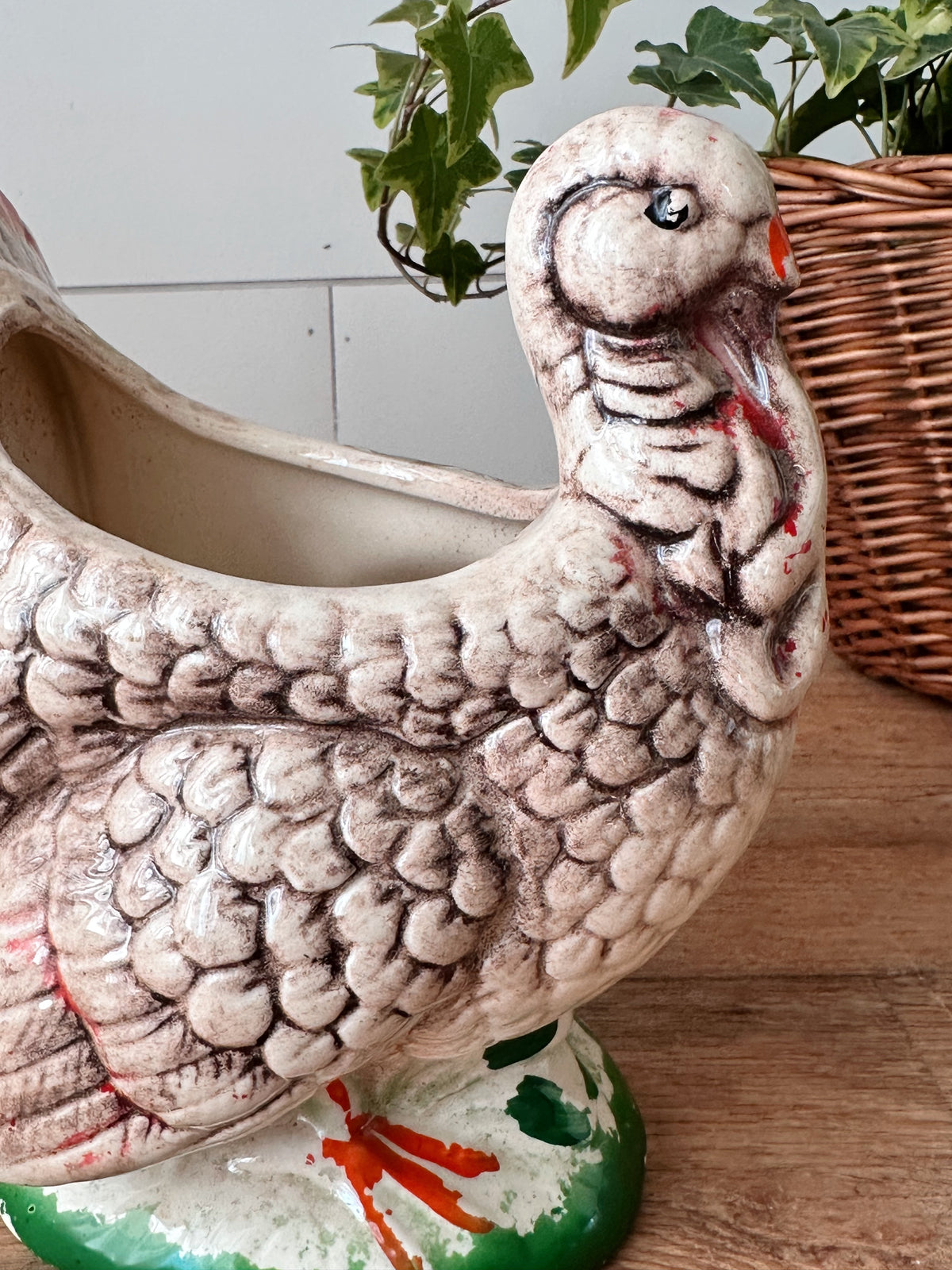 Vintage Turkey Planter