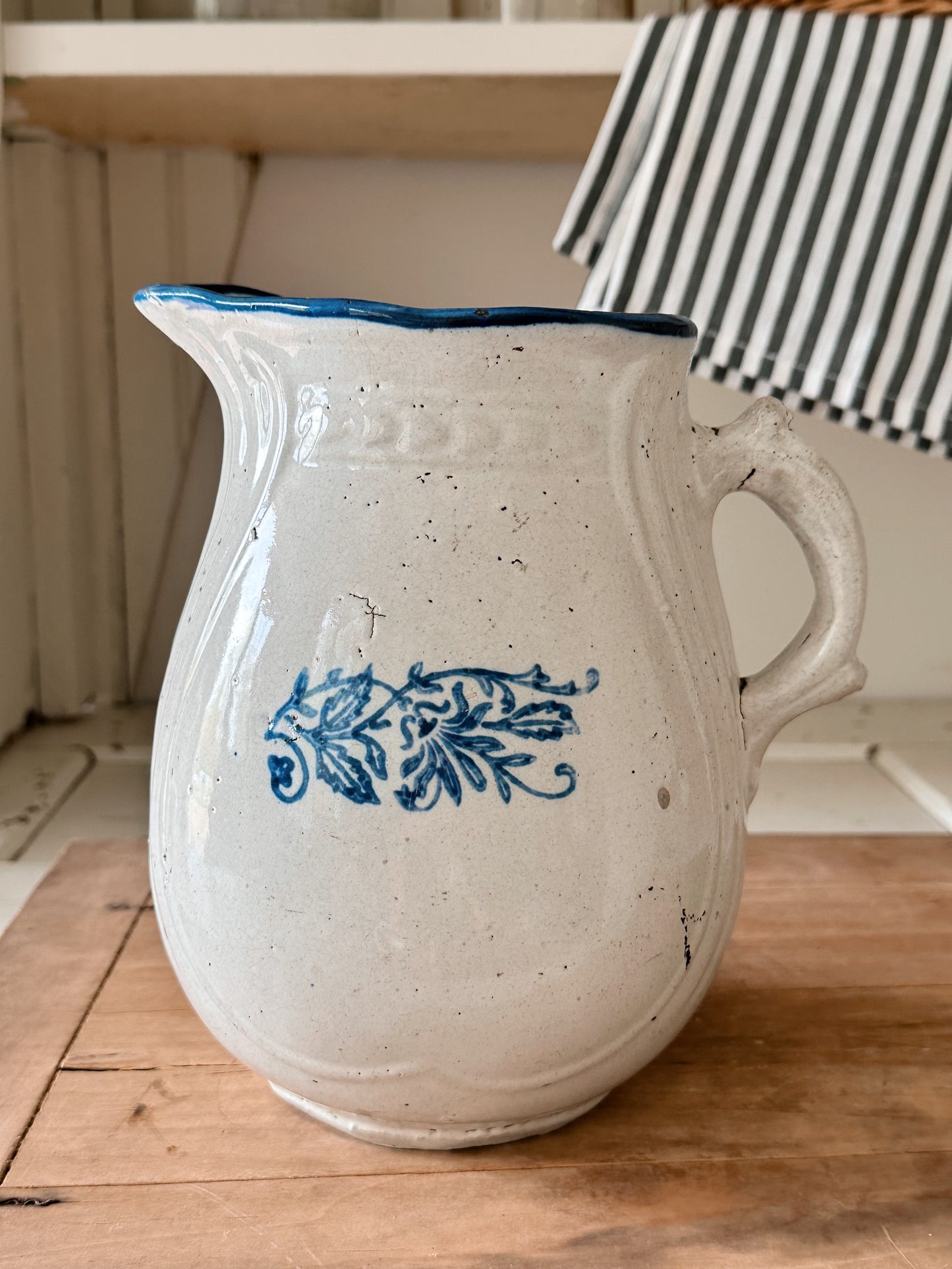 Beautiful Vintage Stoneware Pitcher