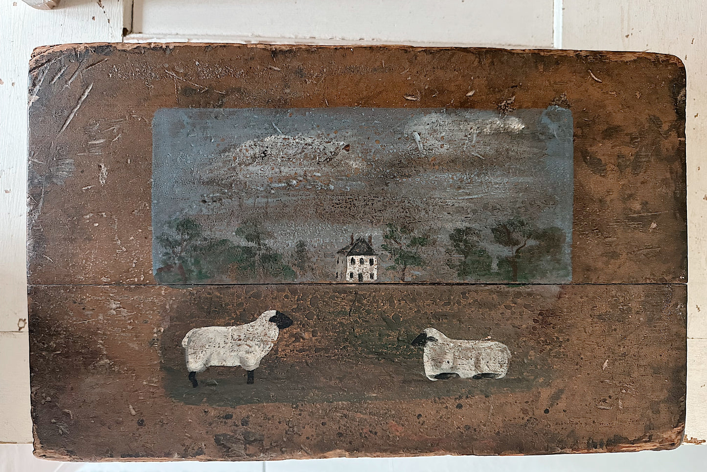 Vintage Hand Painted Wooden Box