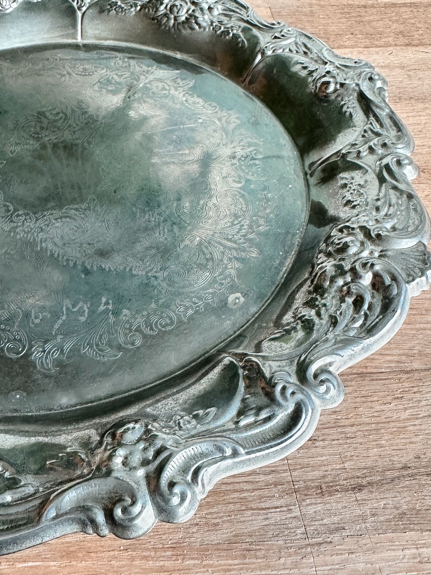 Vintage Silver Plate Serving Tray