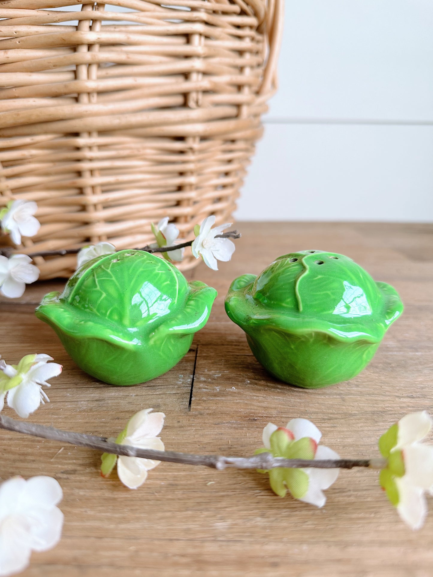 Vintage Cabbage Ware Salt & Pepper Shakers