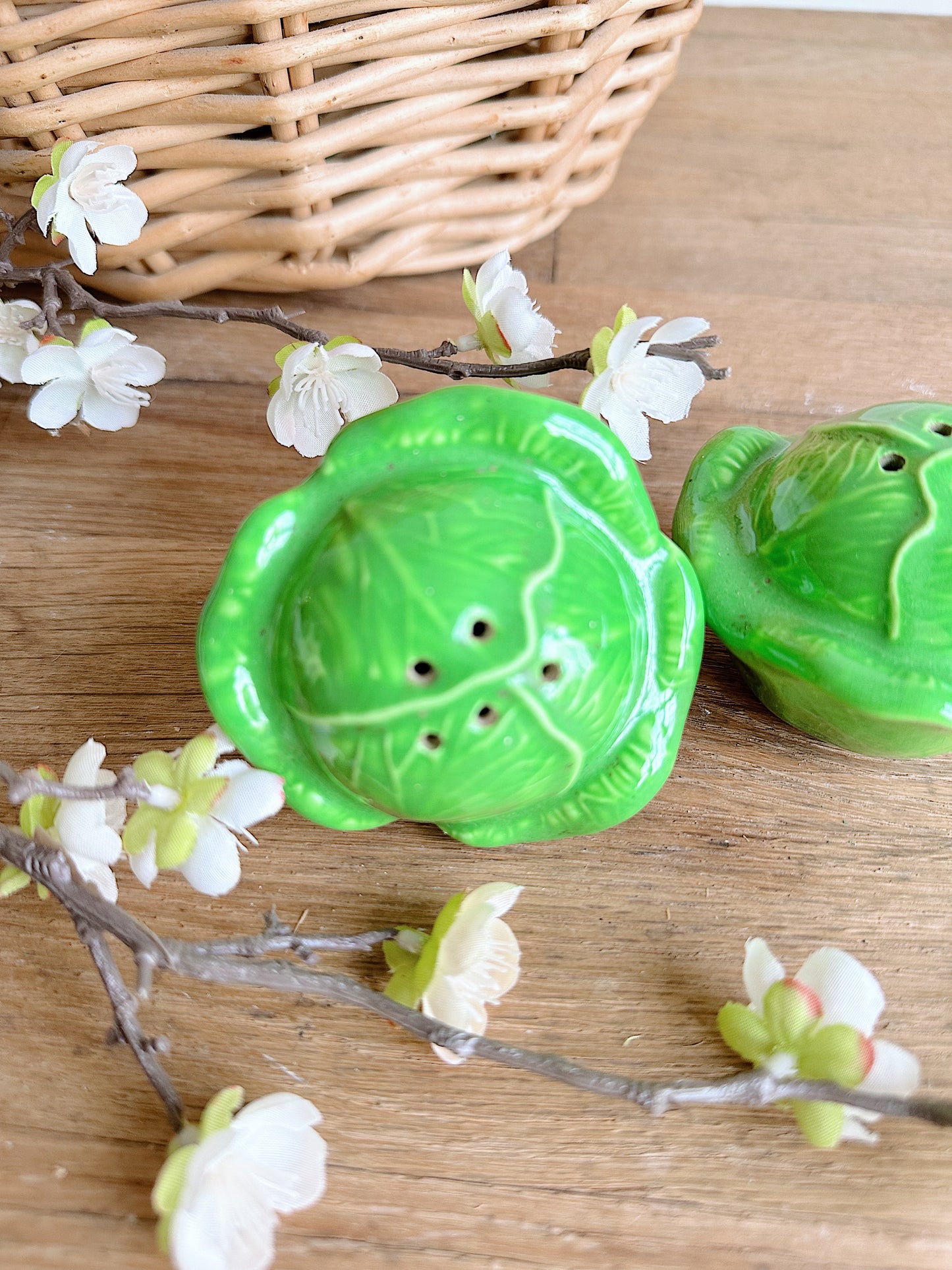 Vintage Cabbage Ware Salt & Pepper Shakers