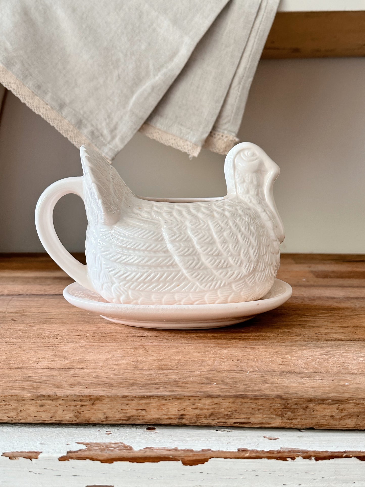 Vintage Turkey Gravy Boat