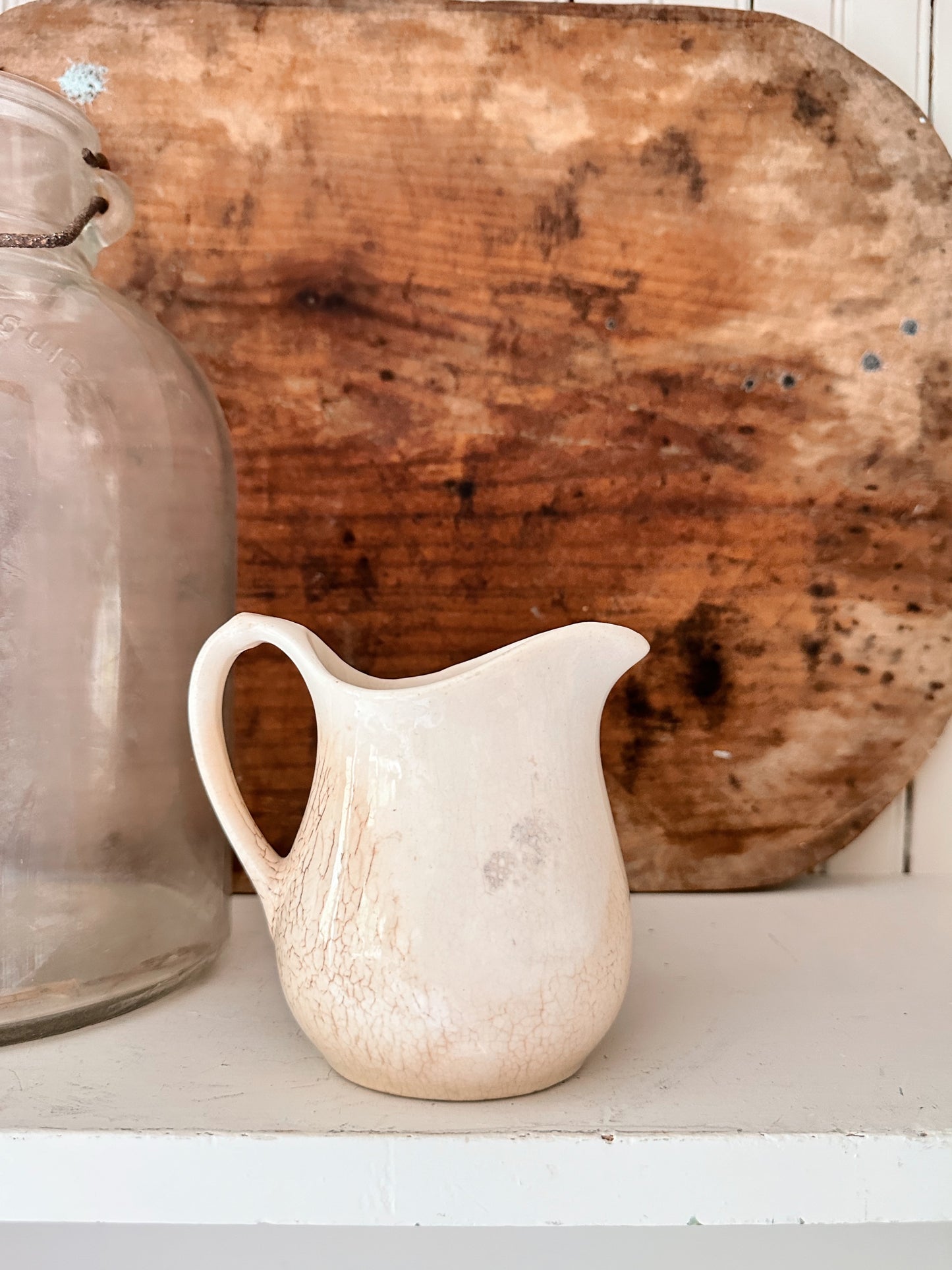 Beautifully Stained Old Ironstone Creamer