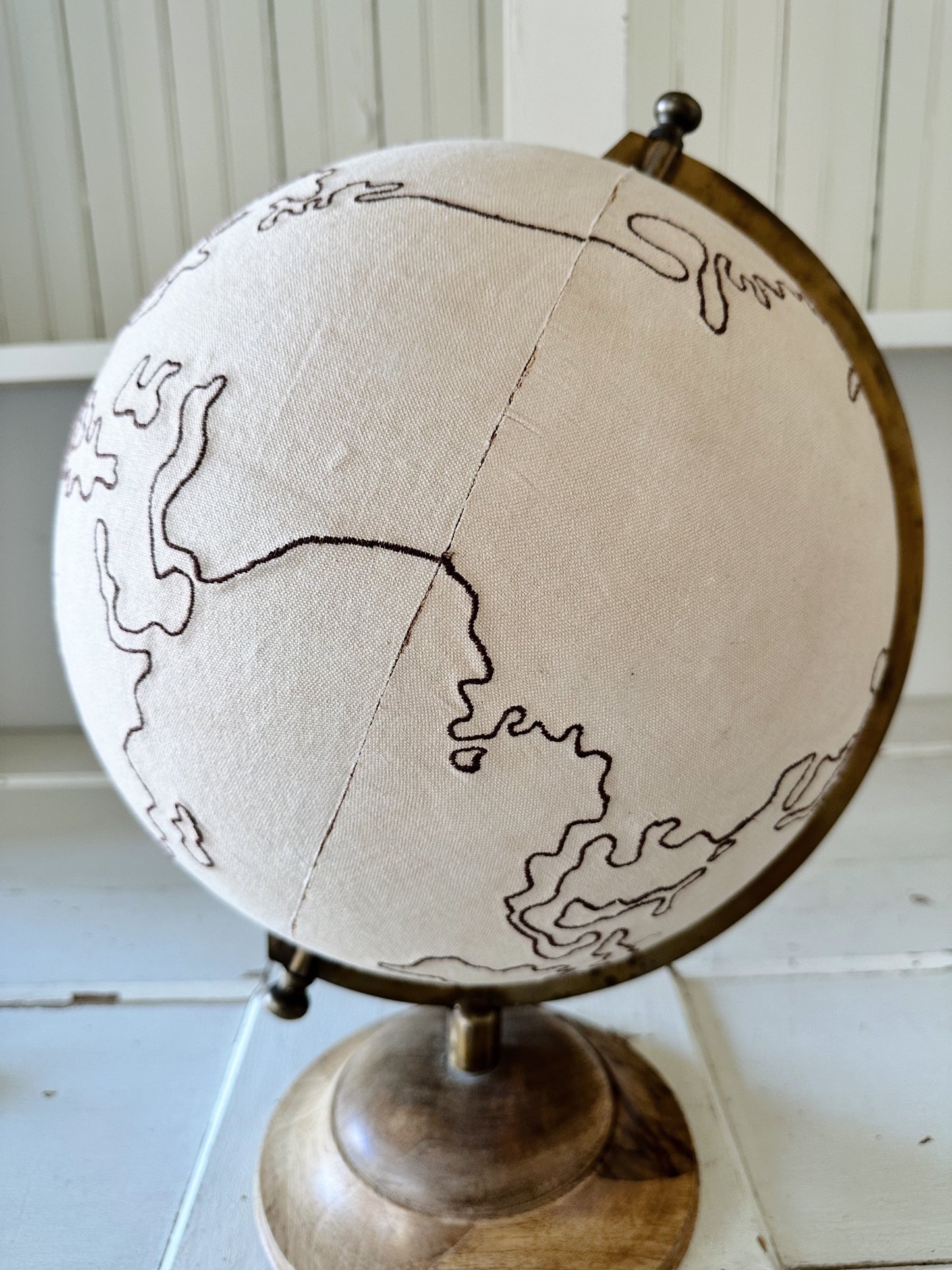 Beautiful Vintage Canvas Globe