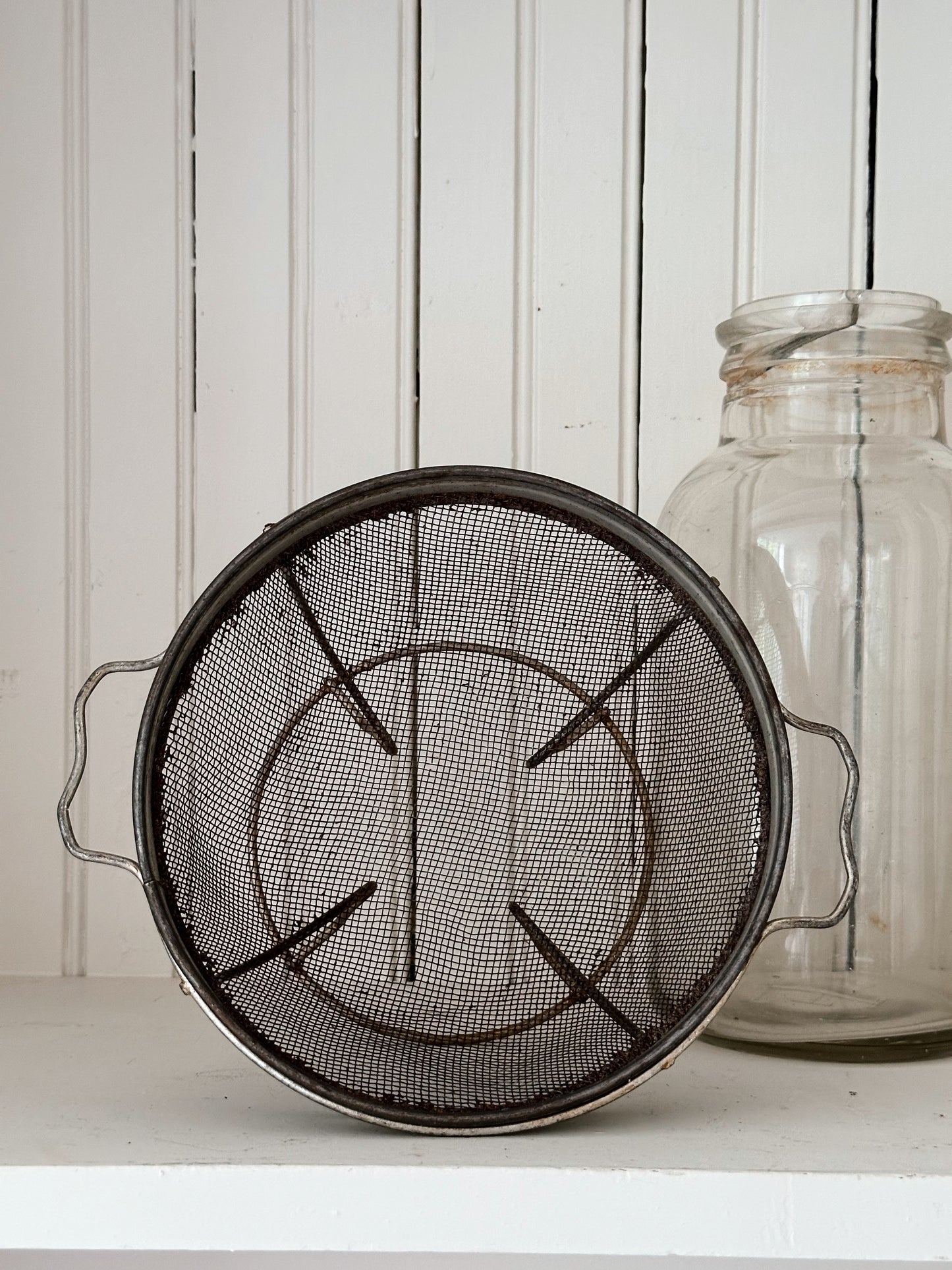 Vintage Metal & Mesh Strainer