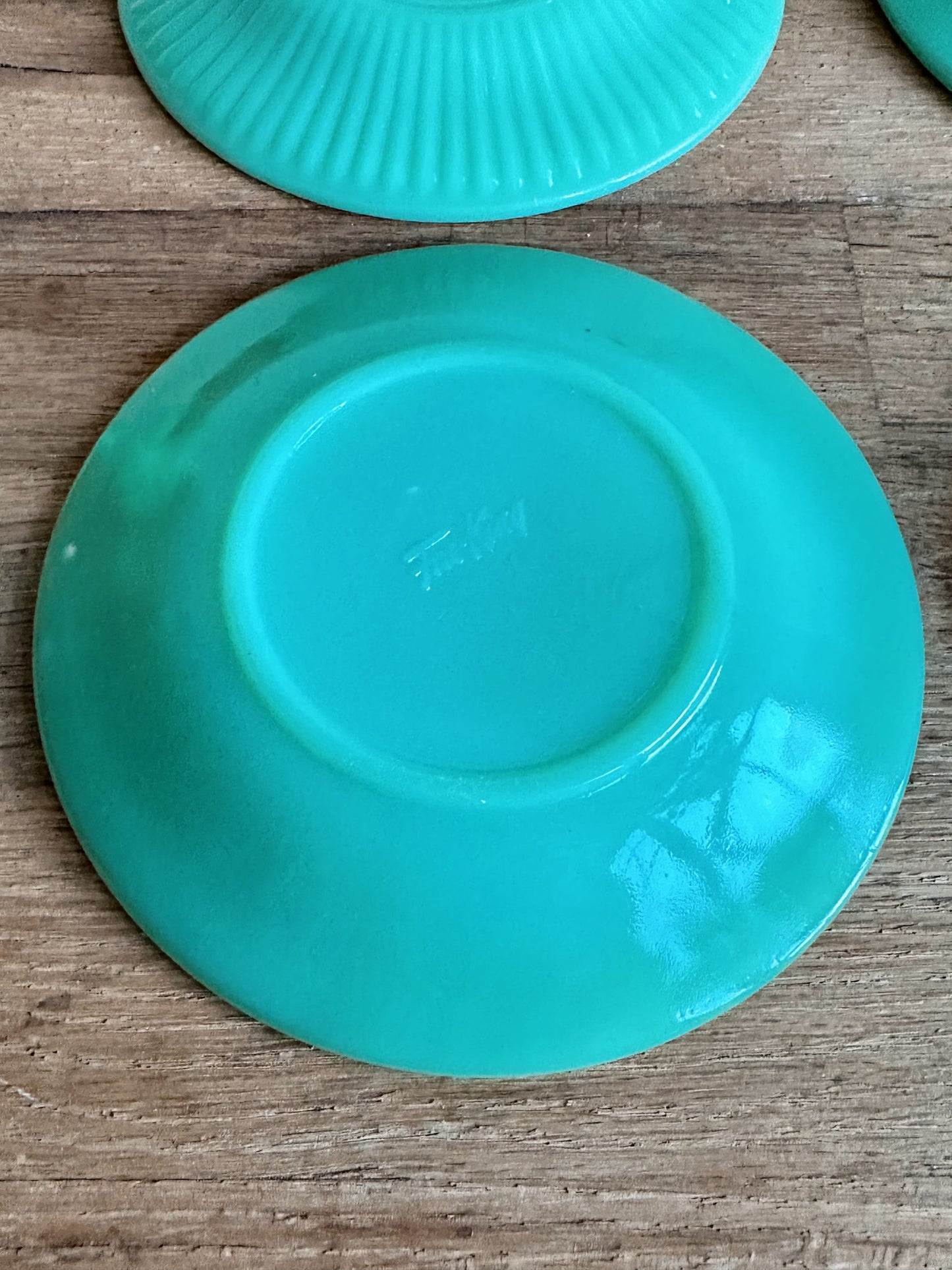 Set of Four Vintage Jadeite Saucers