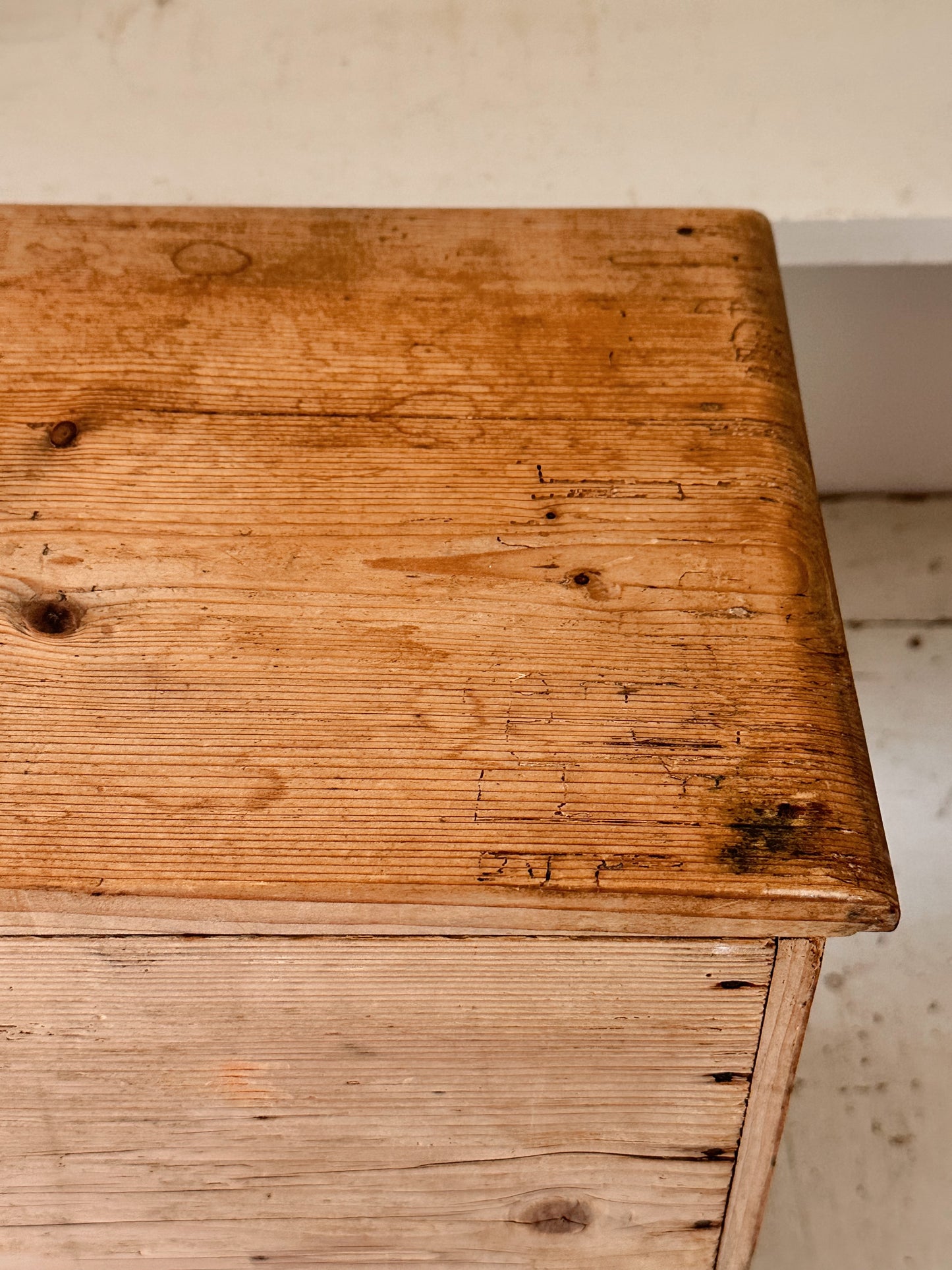 Vintage Pine Table Top Size Chest of Drawers
