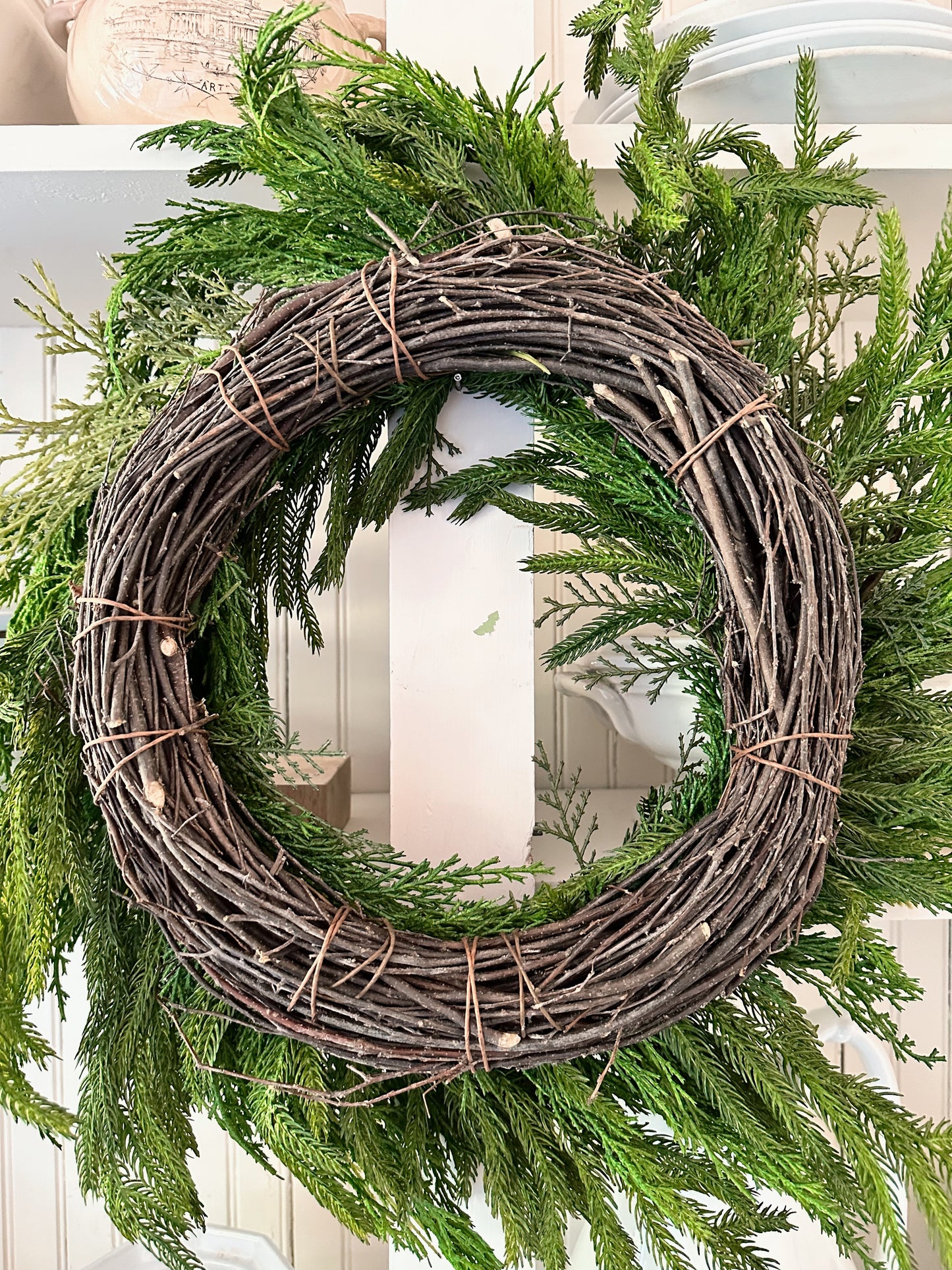 Deluxe Mixed Norfolk Pine & Cedar Wreath