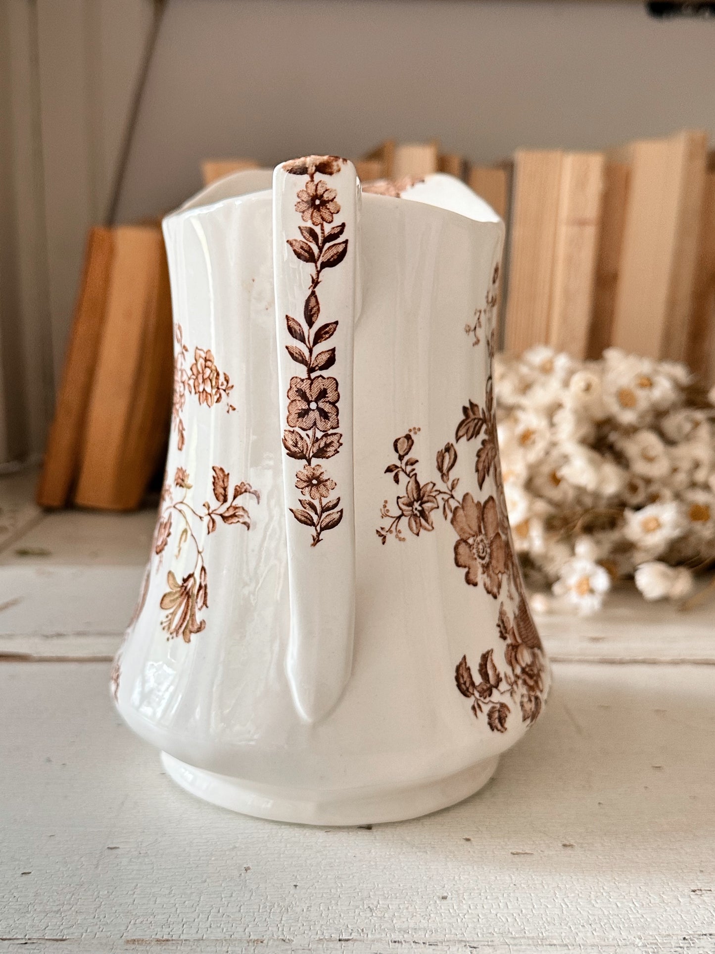 Vintage Alfred Meakin Ironstone Transferware Pitcher